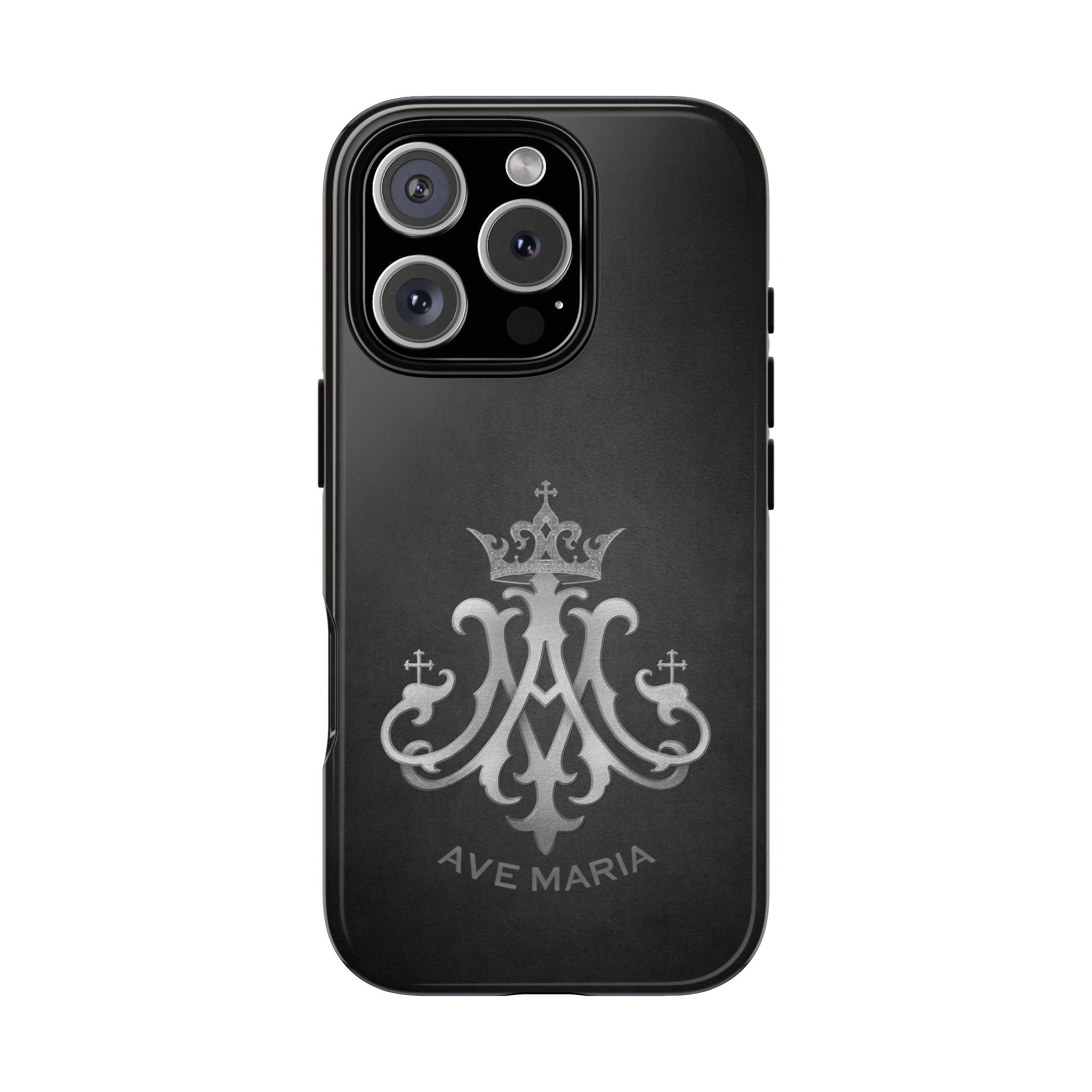 Ave Maria Hard Phone Case (Charcoal) - Venxara