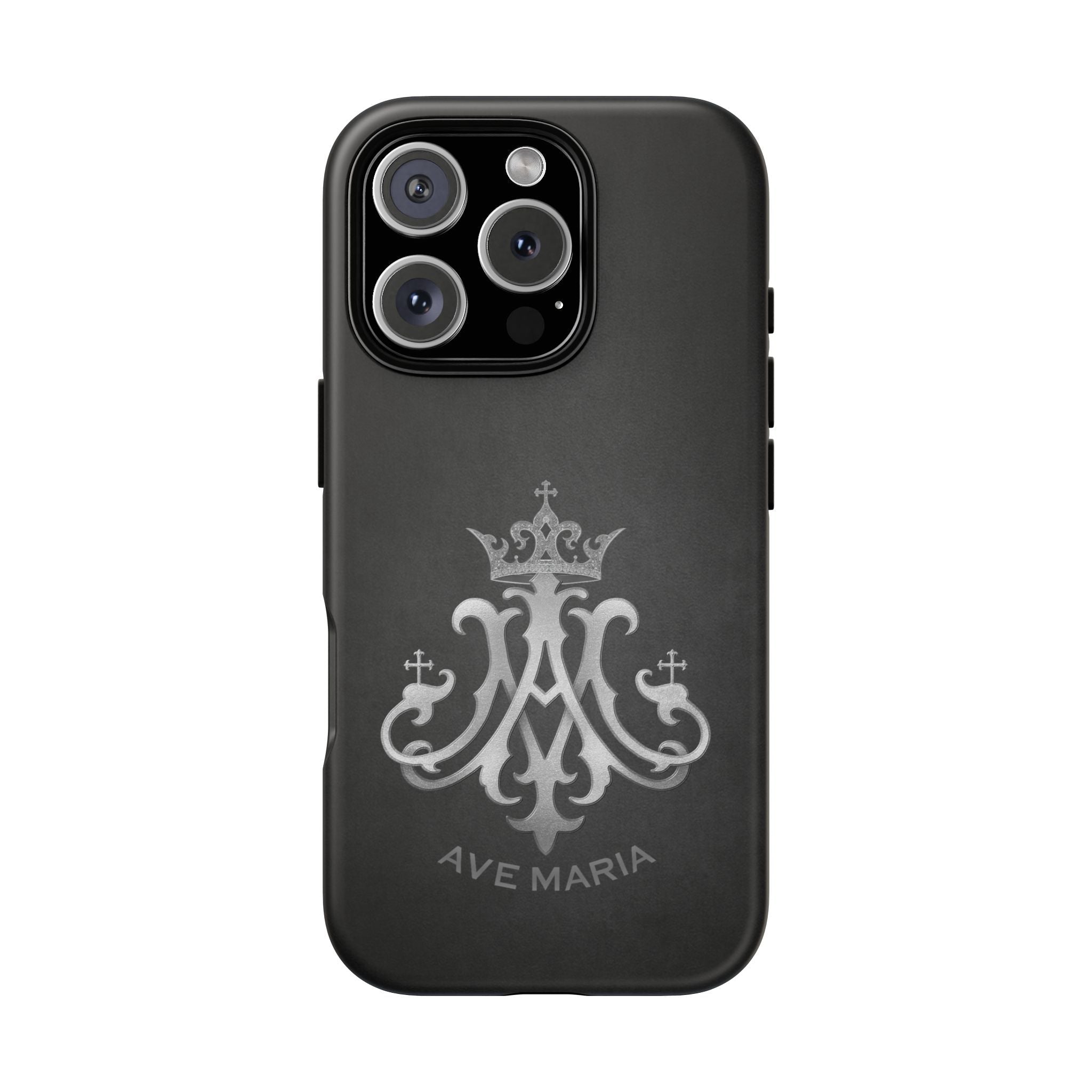 Ave Maria Hard Phone Case (Charcoal) - Venxara