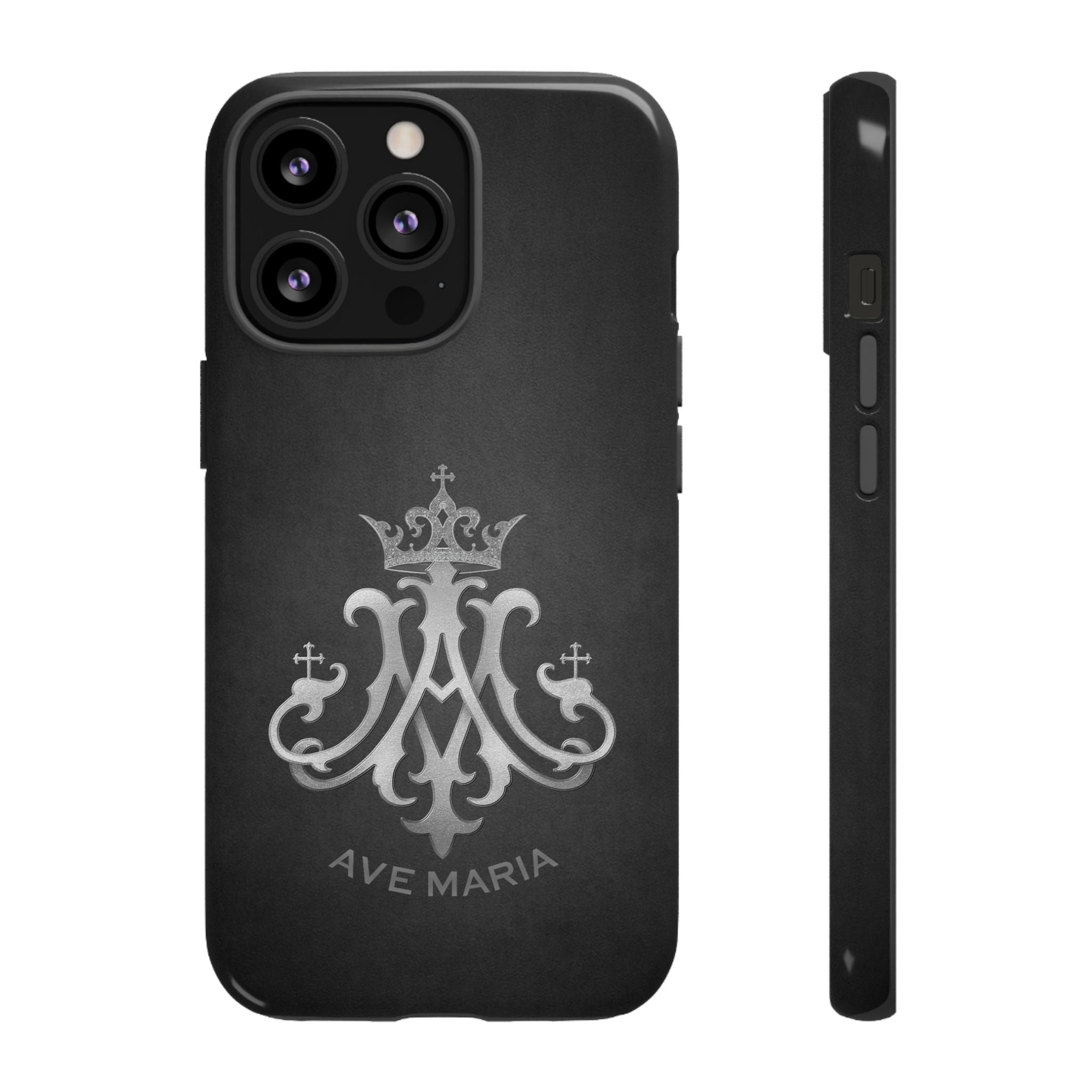 Ave Maria Hard Phone Case (Charcoal) - Venxara