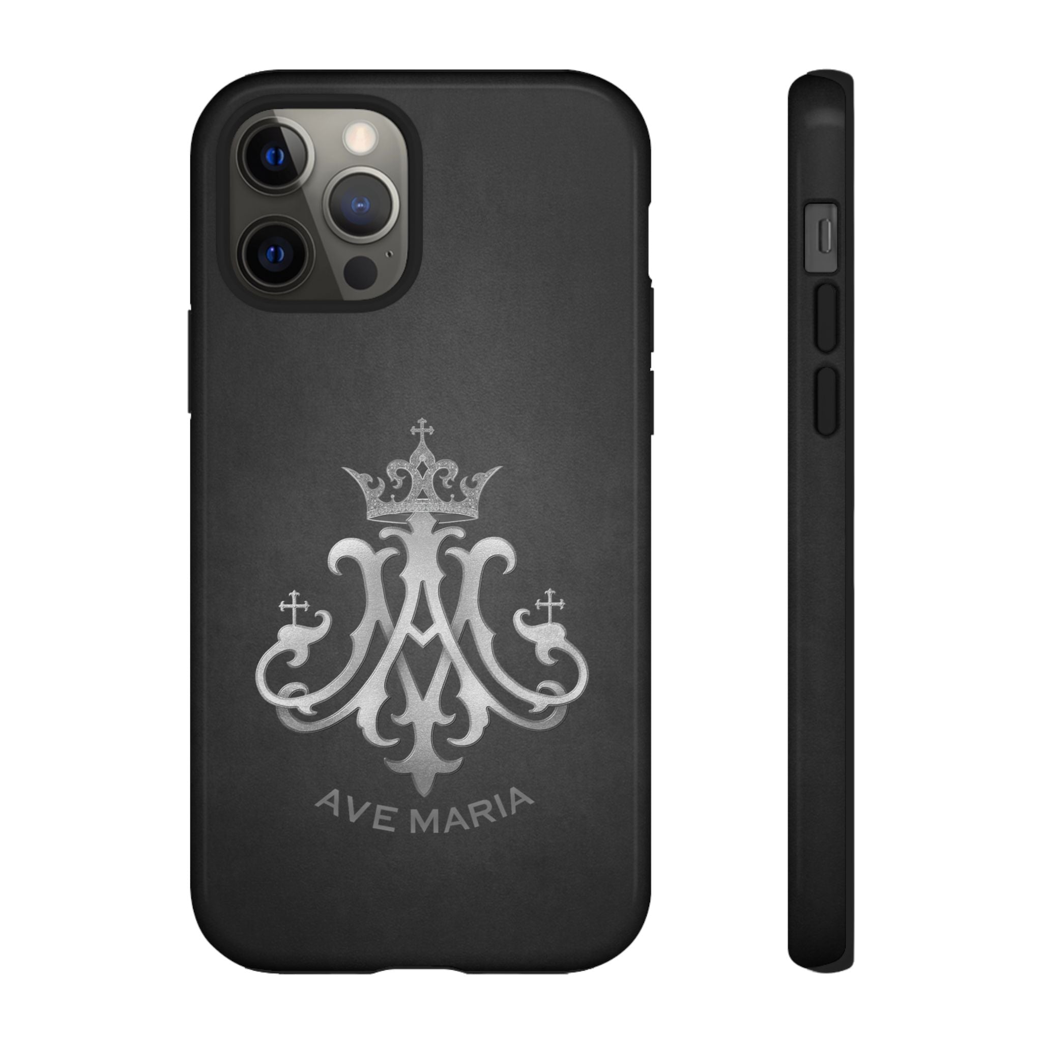 Ave Maria Hard Phone Case (Charcoal) - Venxara