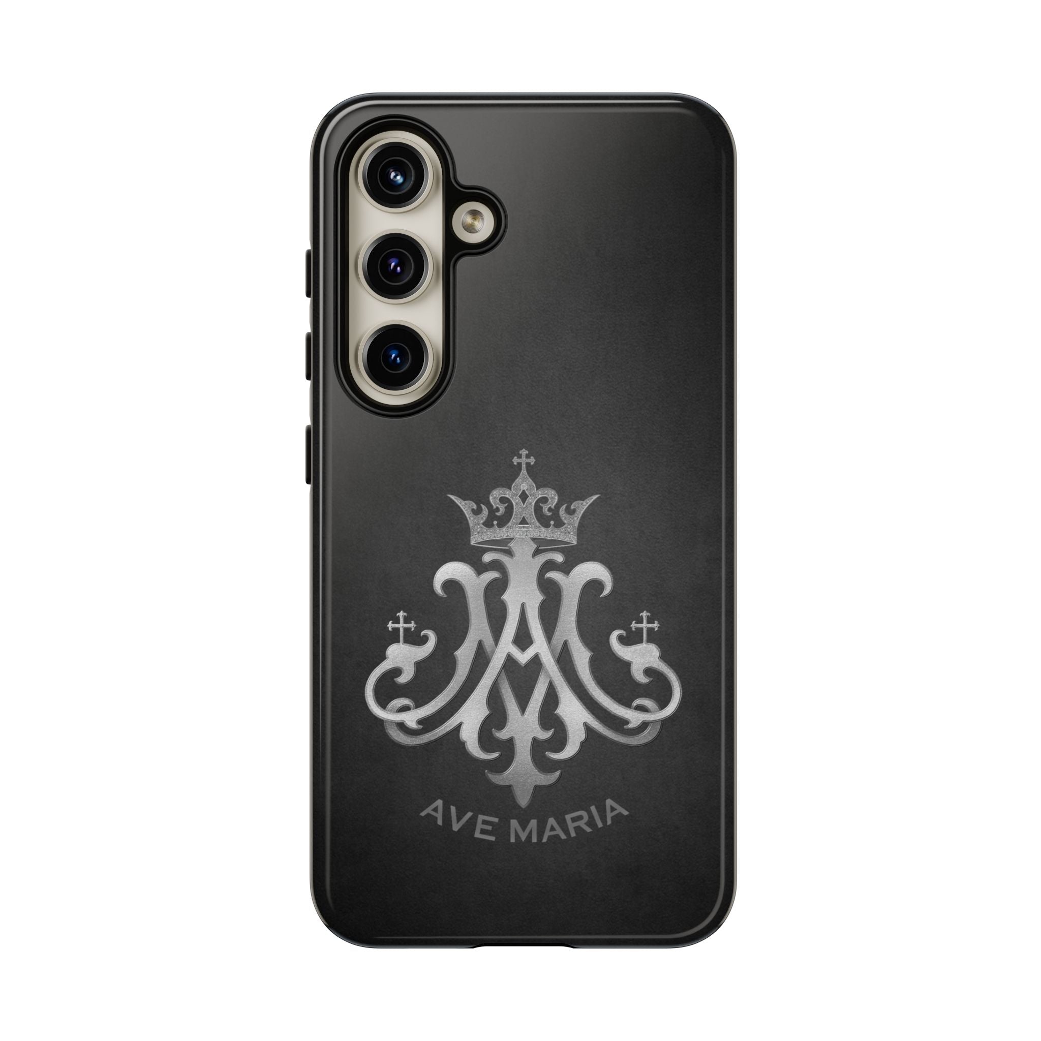 Ave Maria Hard Phone Case (Charcoal) - Venxara