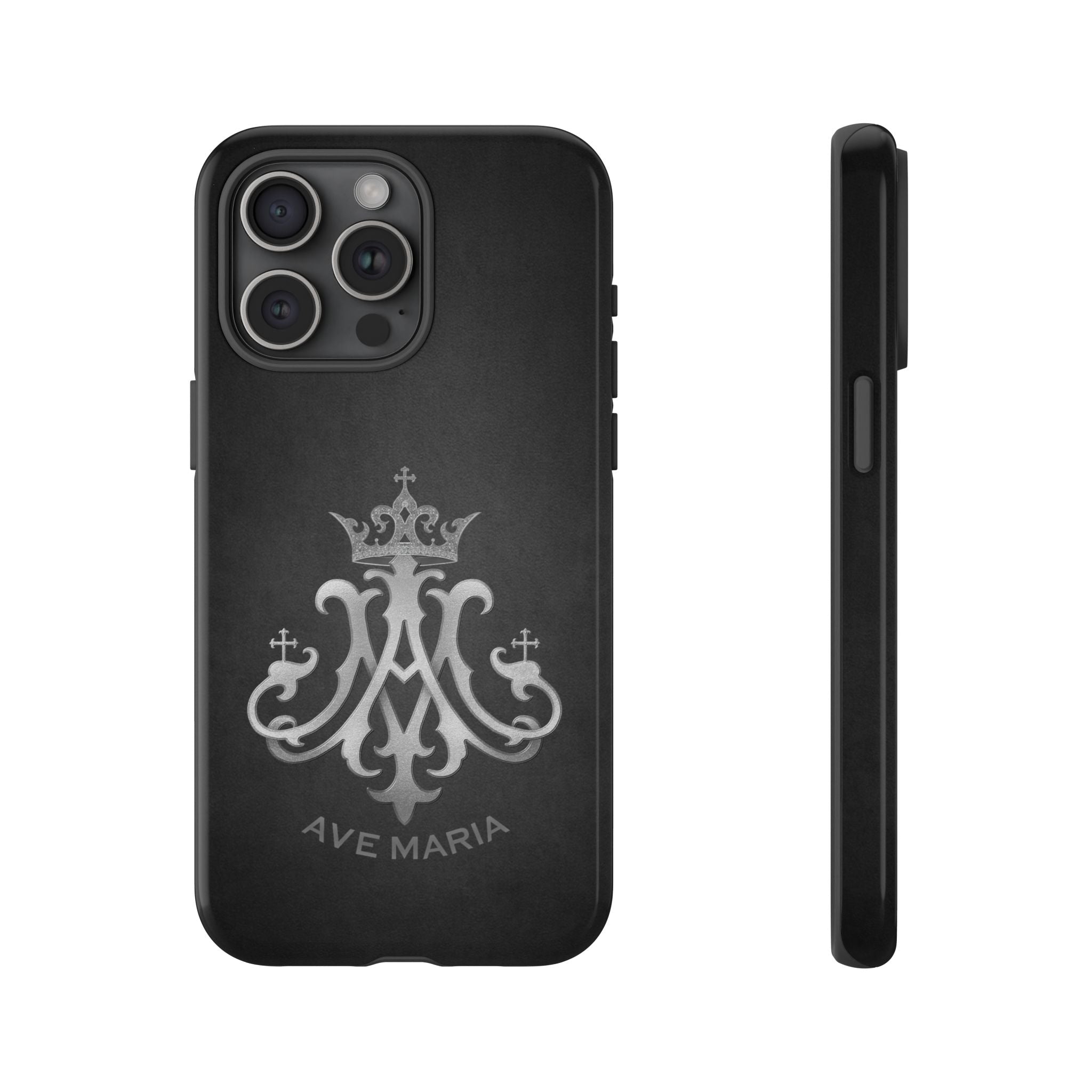 Ave Maria Hard Phone Case (Charcoal) - Venxara