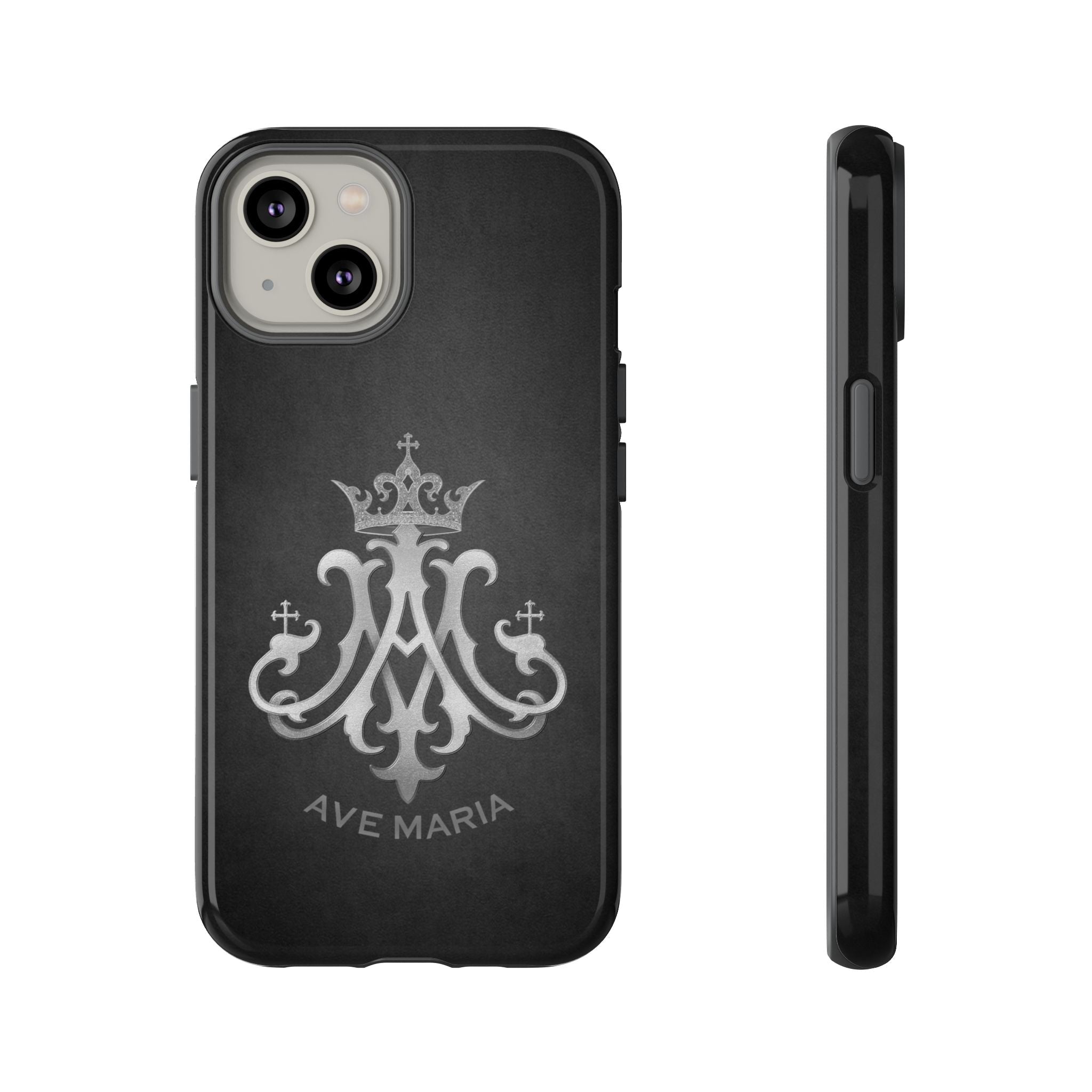 Ave Maria Hard Phone Case (Charcoal) - Venxara