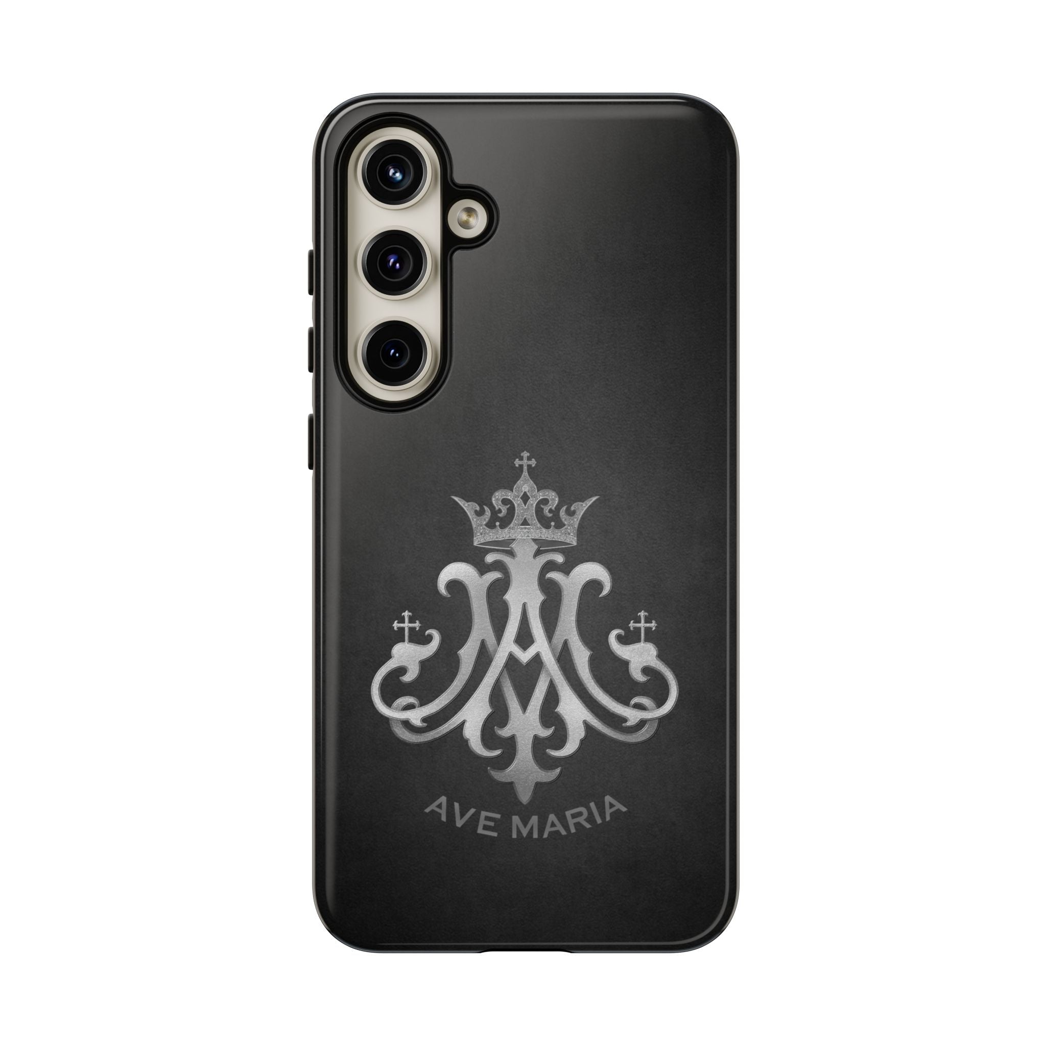 Ave Maria Hard Phone Case (Charcoal) - Venxara