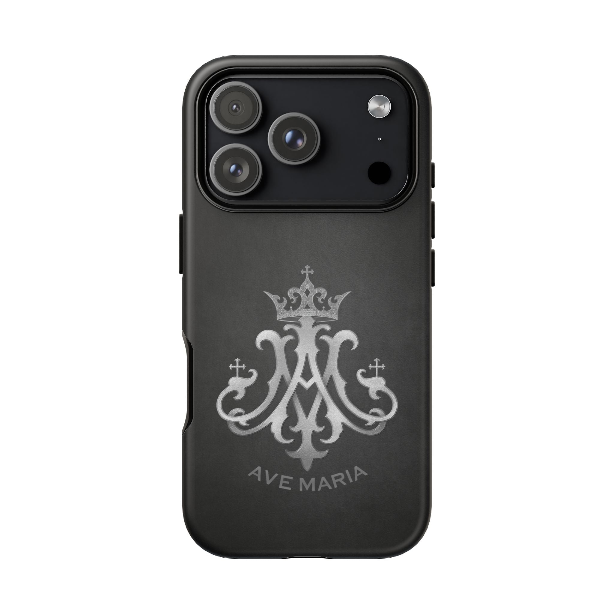 Ave Maria Hard Phone Case (Charcoal) - Venxara