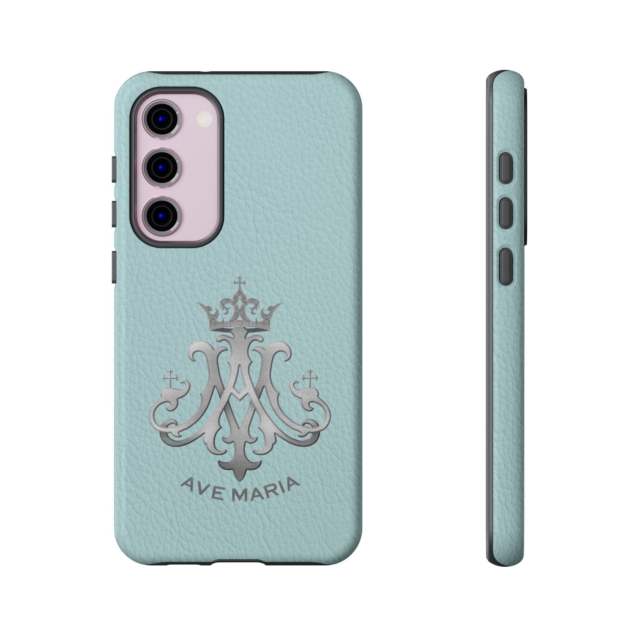 Ave Maria Hard Phone Case (Heavenly Blue) - Venxara