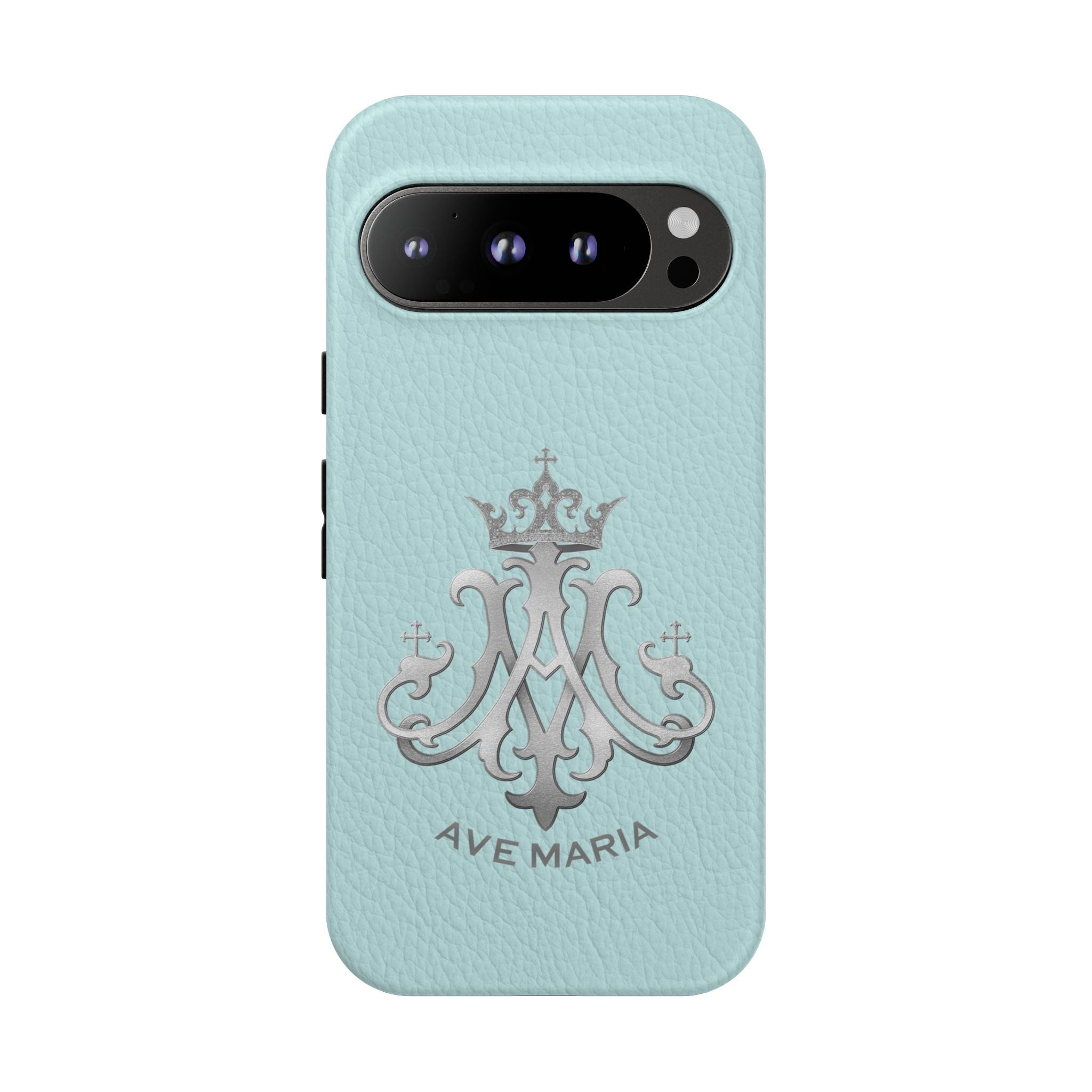 Ave Maria Hard Phone Case (Heavenly Blue) - Venxara
