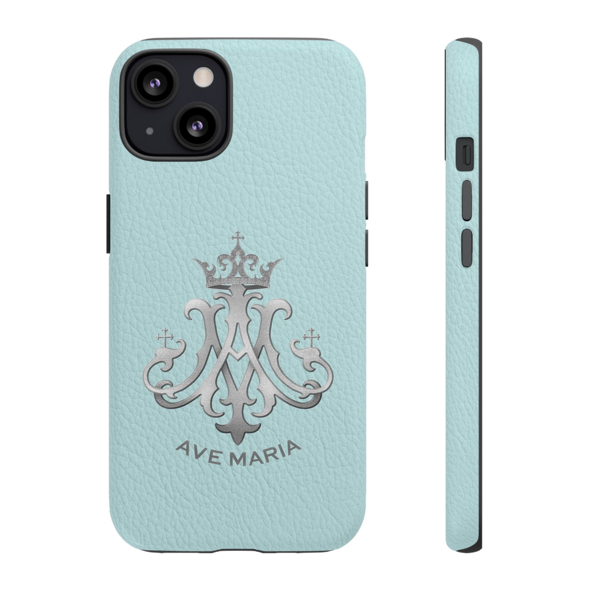 Ave Maria Hard Phone Case (Heavenly Blue) - Venxara