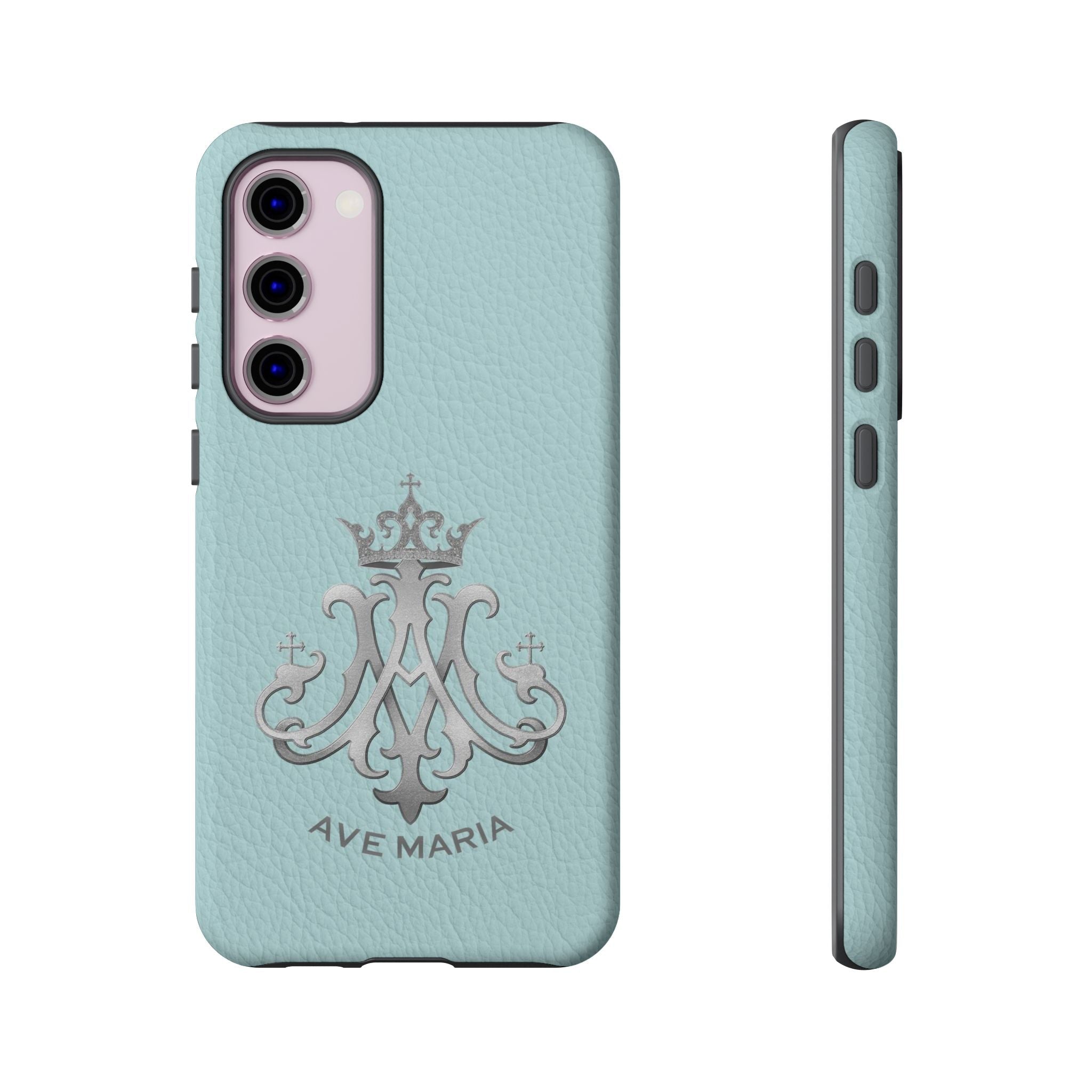 Ave Maria Hard Phone Case (Heavenly Blue) - Venxara