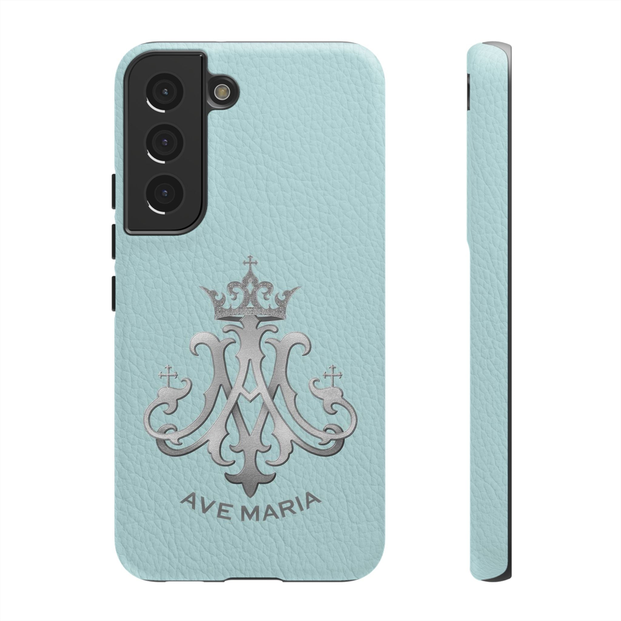 Ave Maria Hard Phone Case (Heavenly Blue) - Venxara