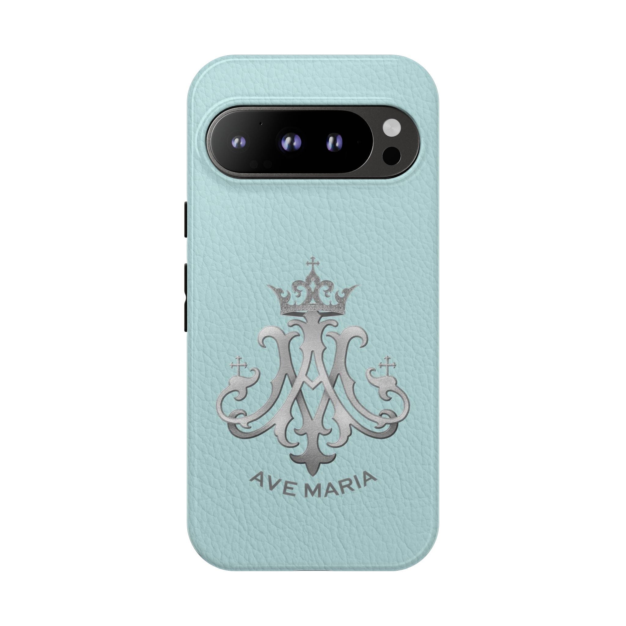 Ave Maria Hard Phone Case (Heavenly Blue) - Venxara