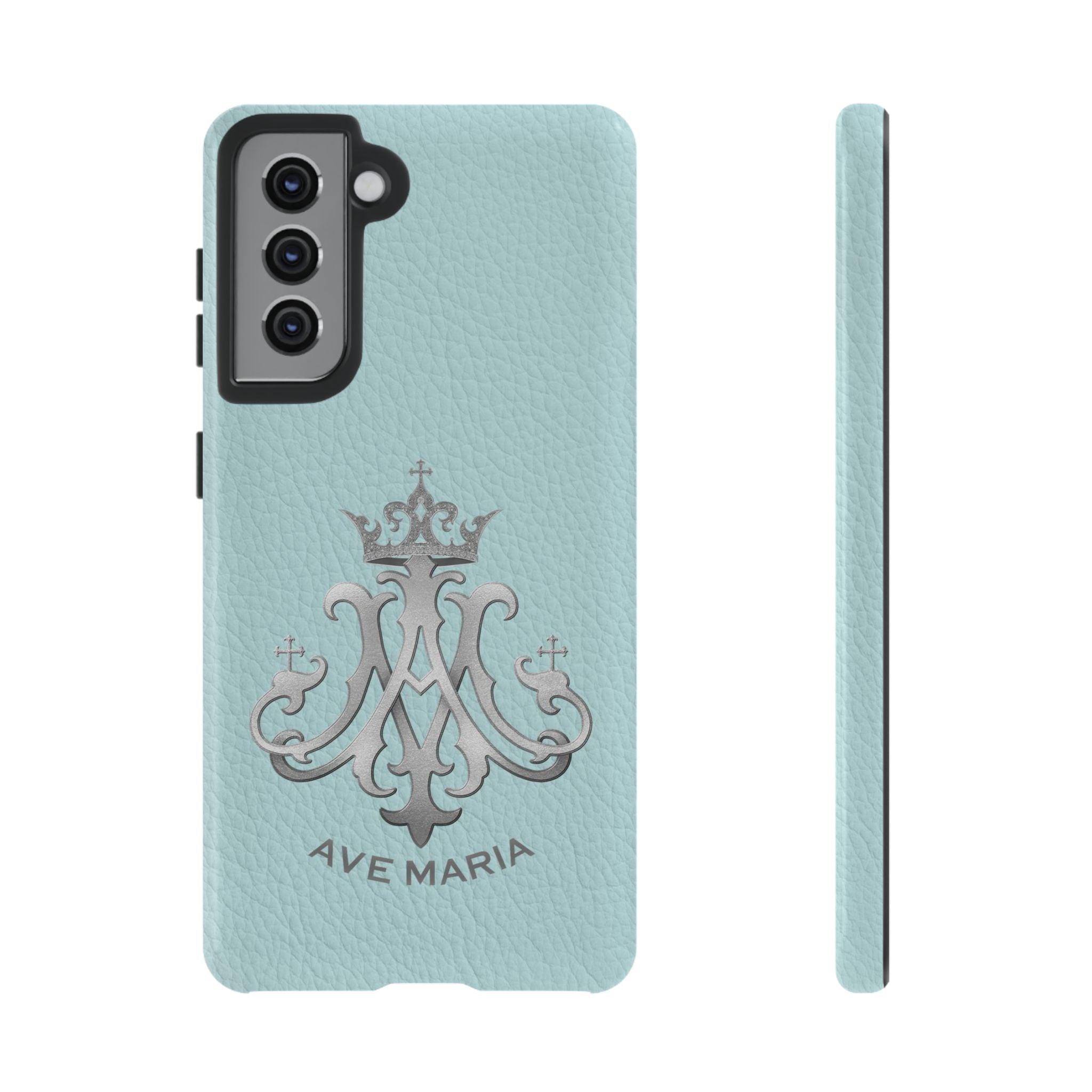 Ave Maria Hard Phone Case (Heavenly Blue) - Venxara