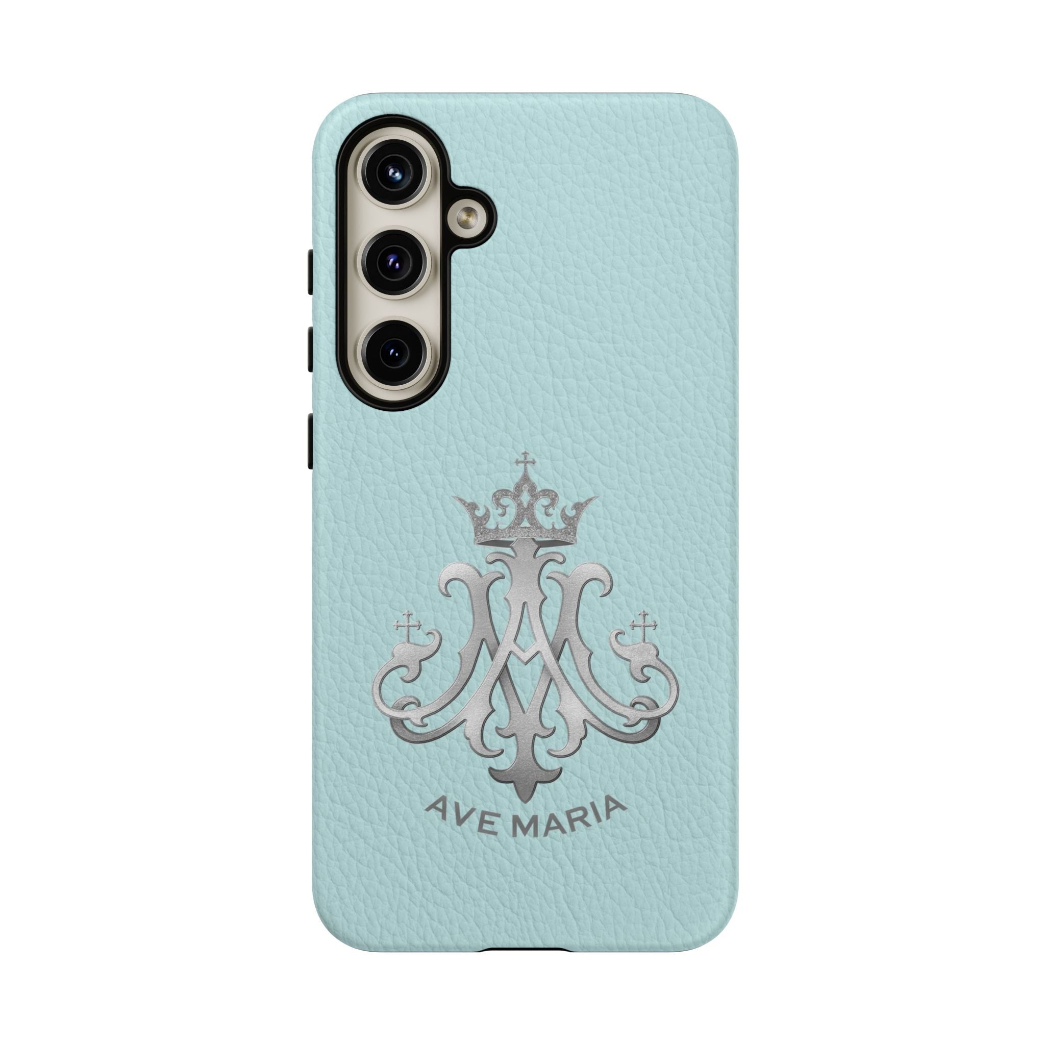 Ave Maria Hard Phone Case (Heavenly Blue) - Venxara