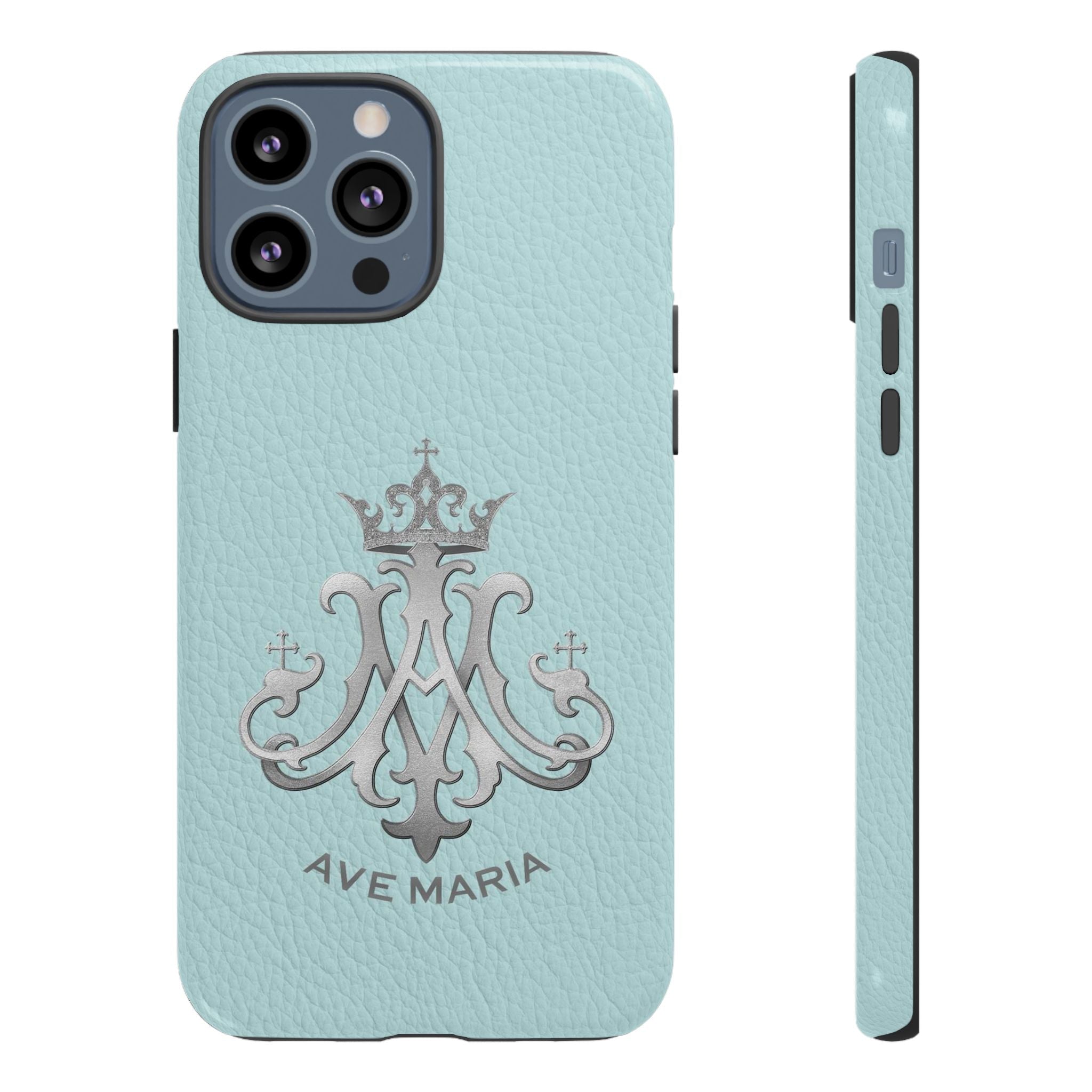 Ave Maria Hard Phone Case (Heavenly Blue) - Venxara