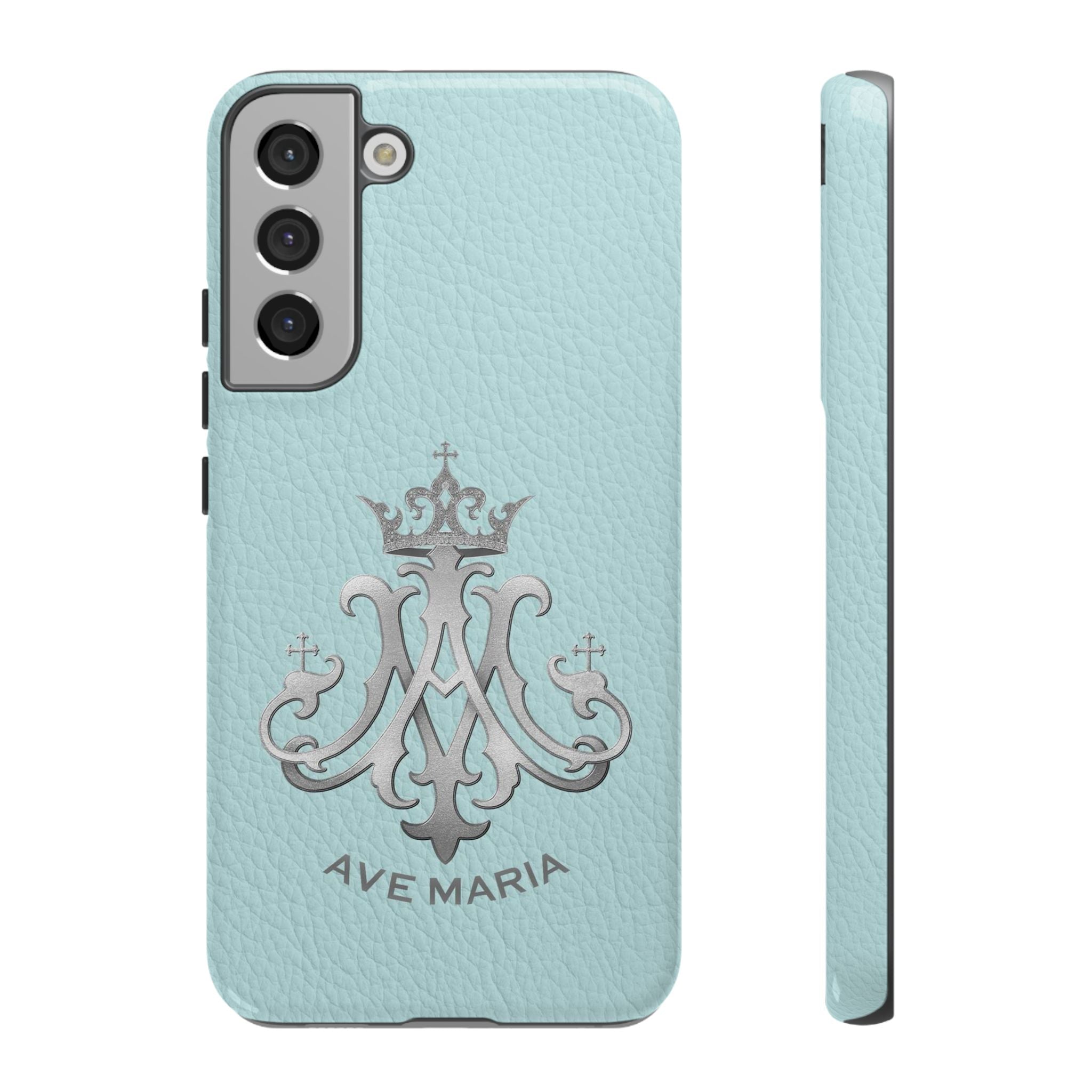 Ave Maria Hard Phone Case (Heavenly Blue) - Venxara
