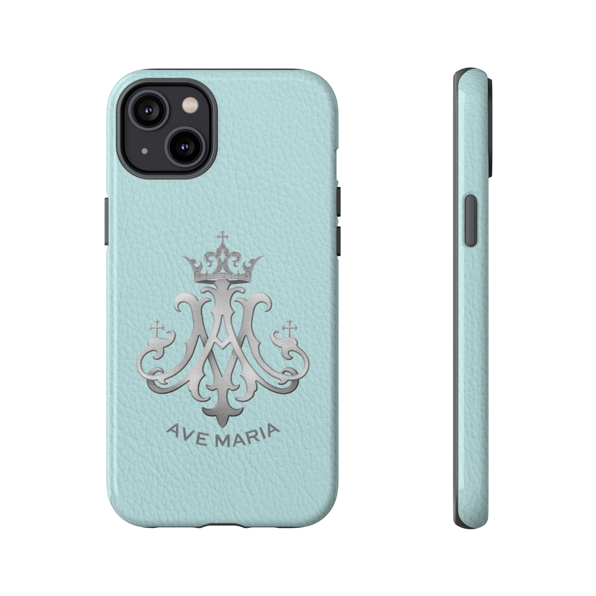 Ave Maria Hard Phone Case (Heavenly Blue) - Venxara