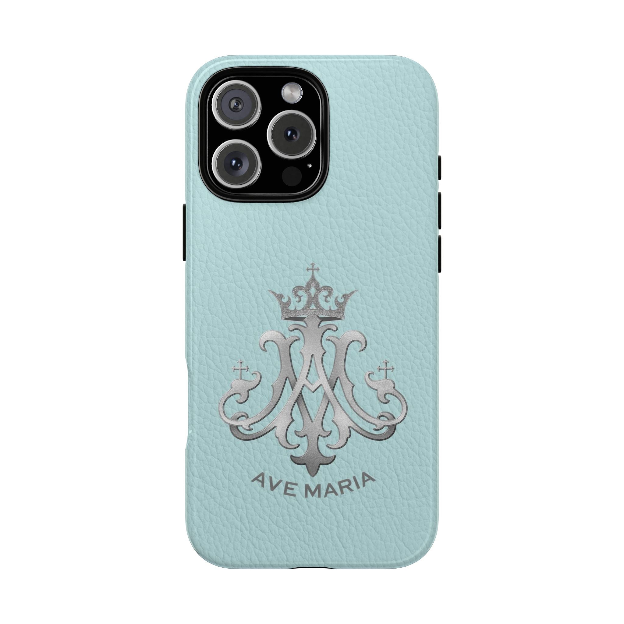 Ave Maria Hard Phone Case (Heavenly Blue) - Venxara