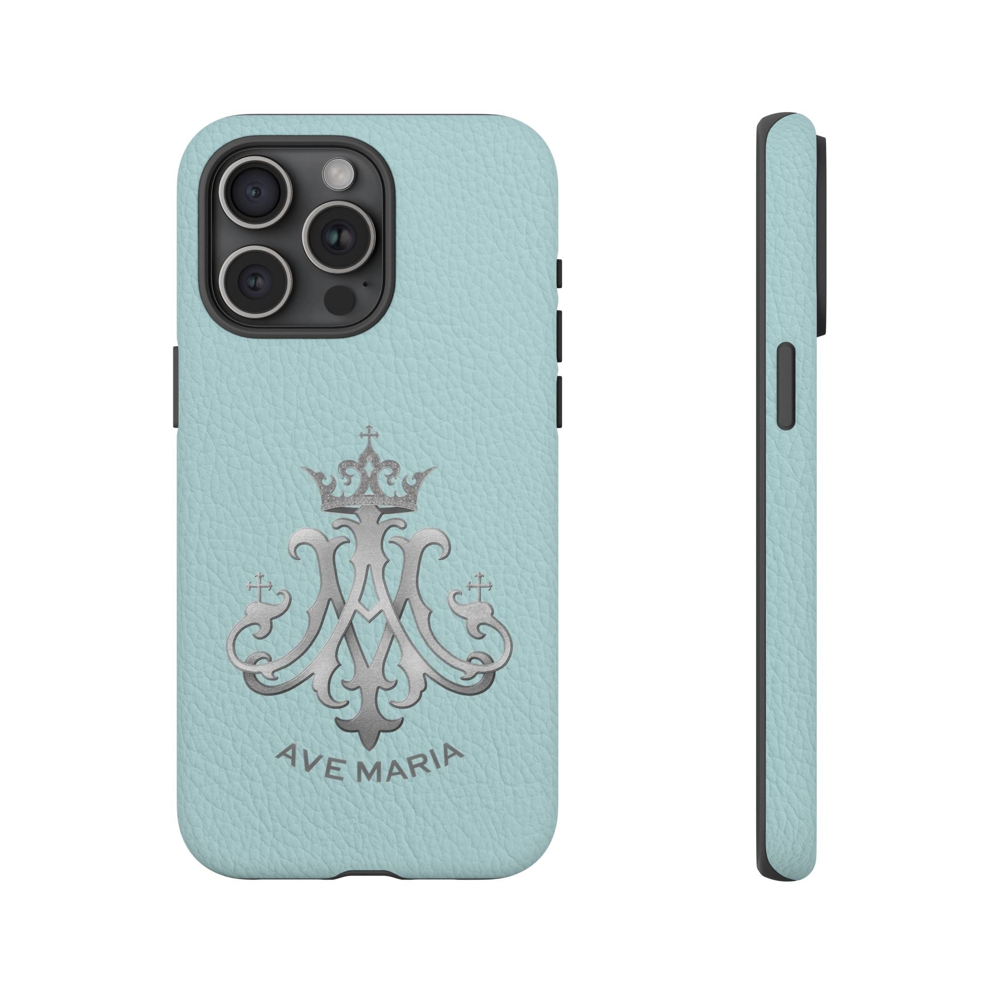 Ave Maria Hard Phone Case (Heavenly Blue) - Venxara