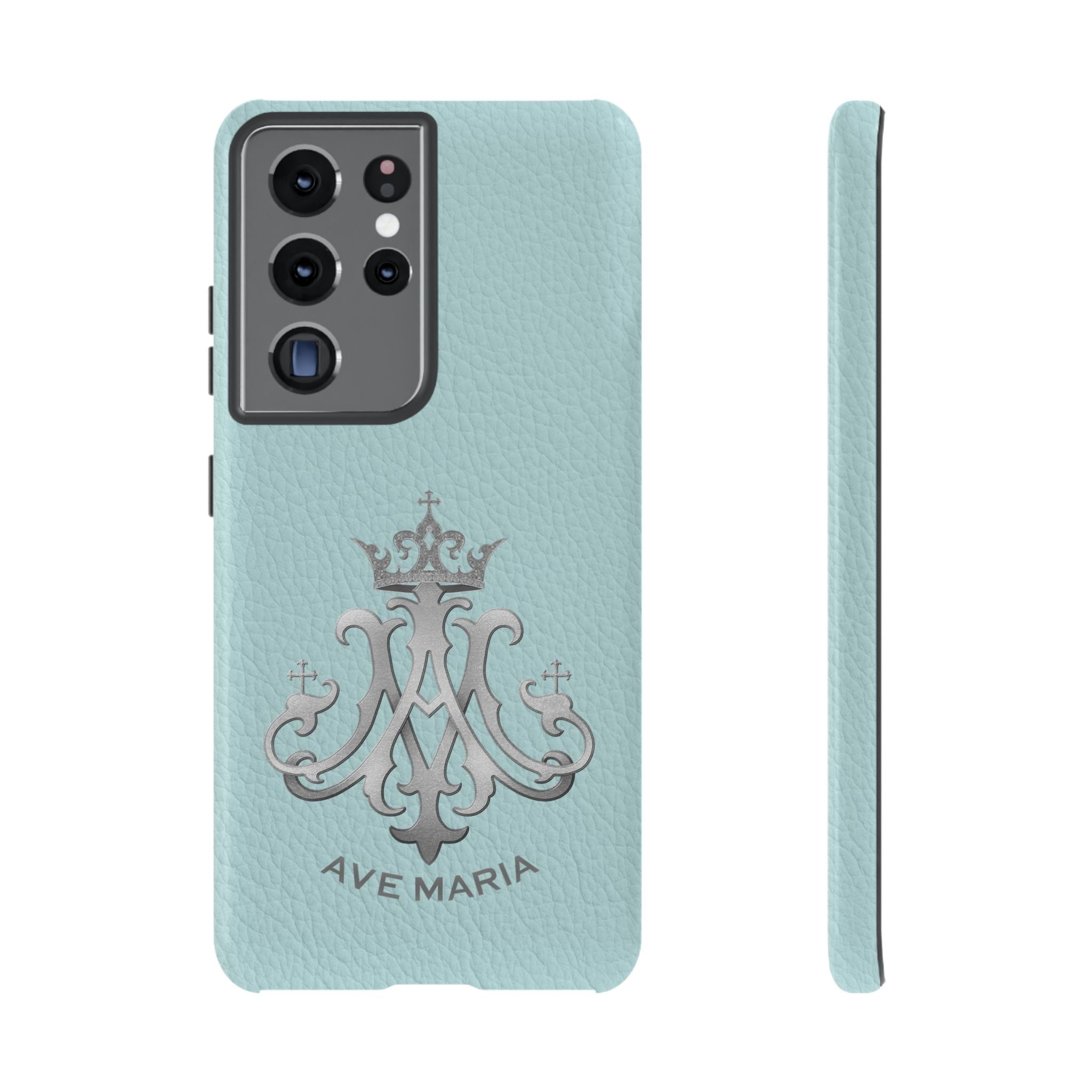 Ave Maria Hard Phone Case (Heavenly Blue) - Venxara