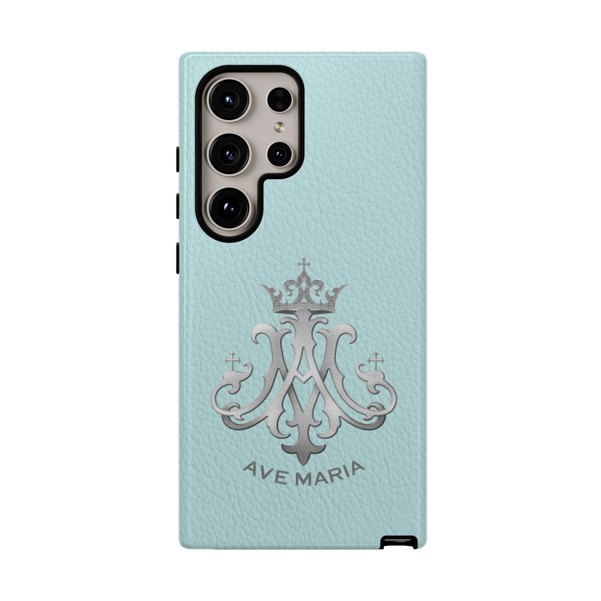 Ave Maria Hard Phone Case (Heavenly Blue) - Venxara