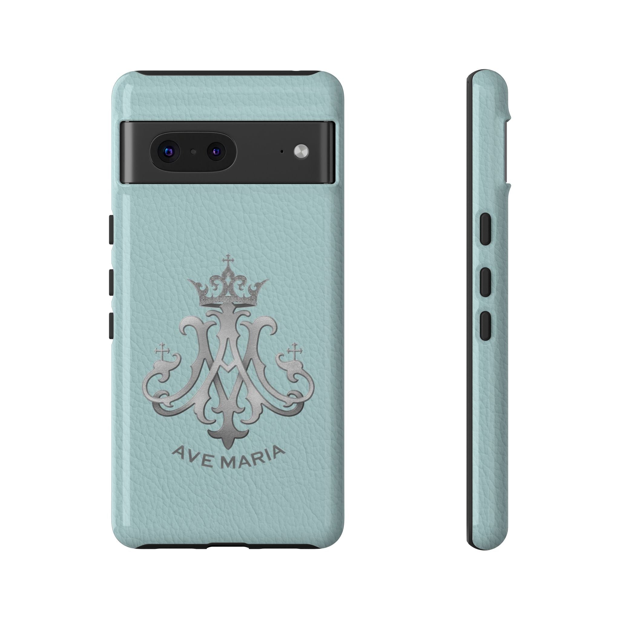 Ave Maria Hard Phone Case (Heavenly Blue) - Venxara