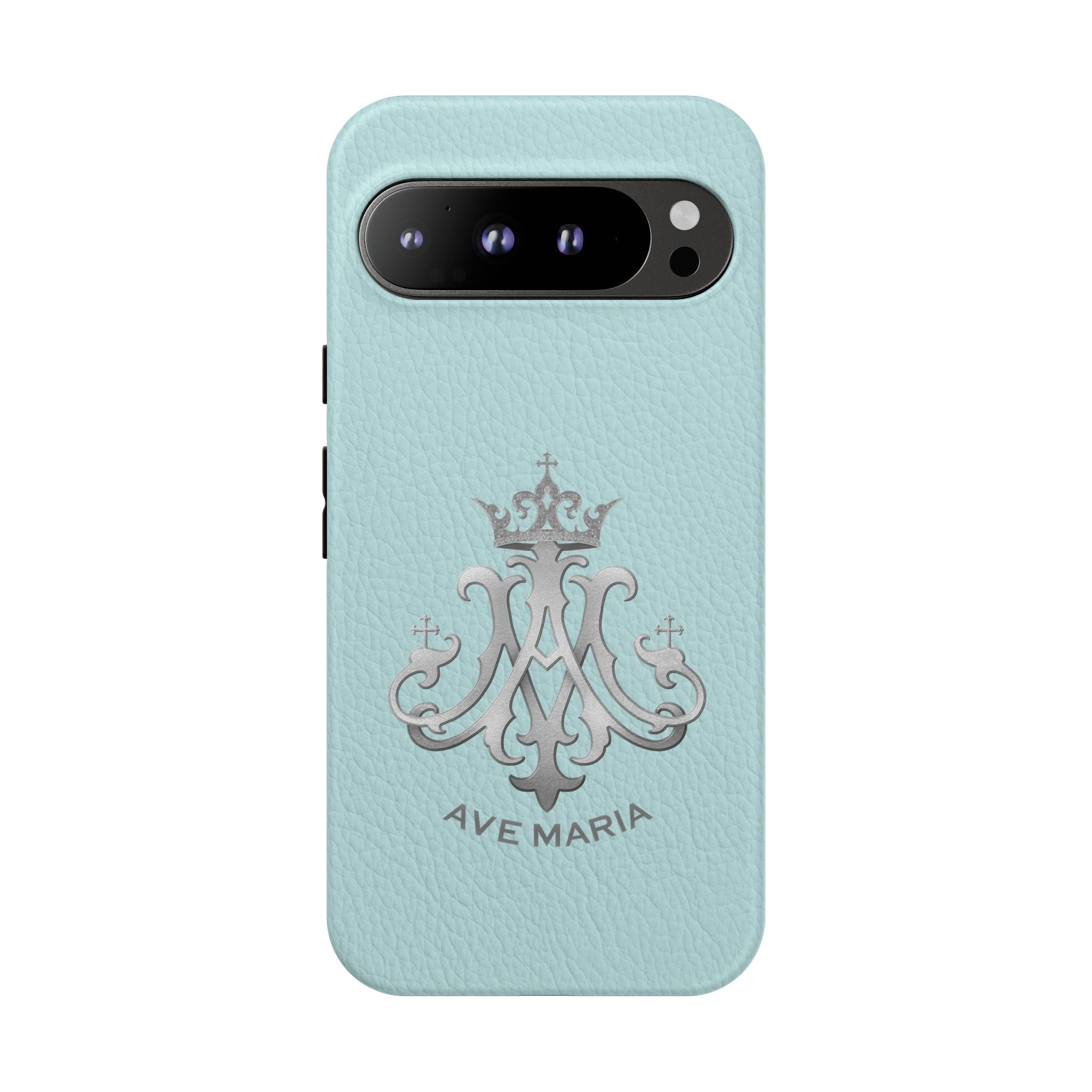 Ave Maria Hard Phone Case (Heavenly Blue) - Venxara