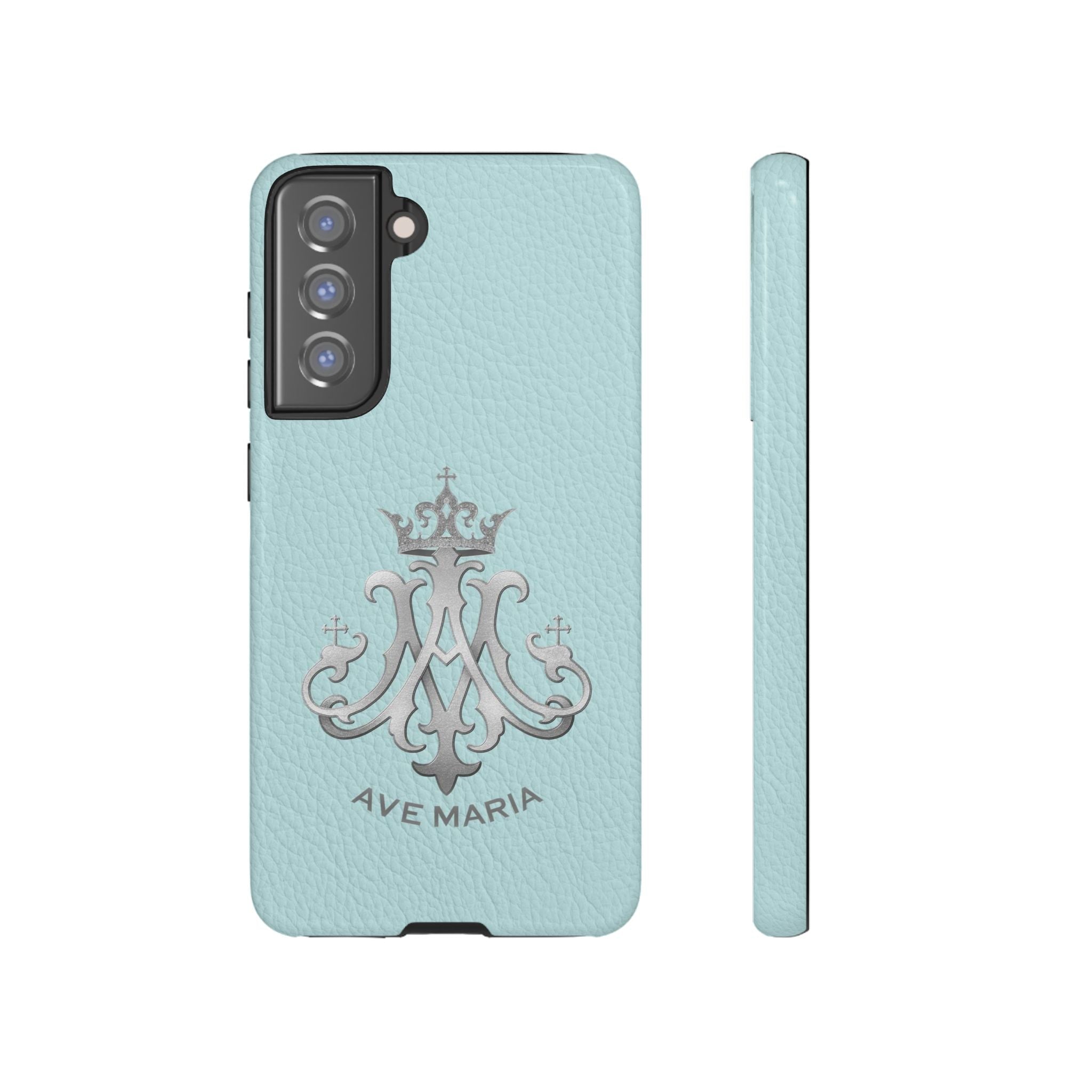 Ave Maria Hard Phone Case (Heavenly Blue) - Venxara