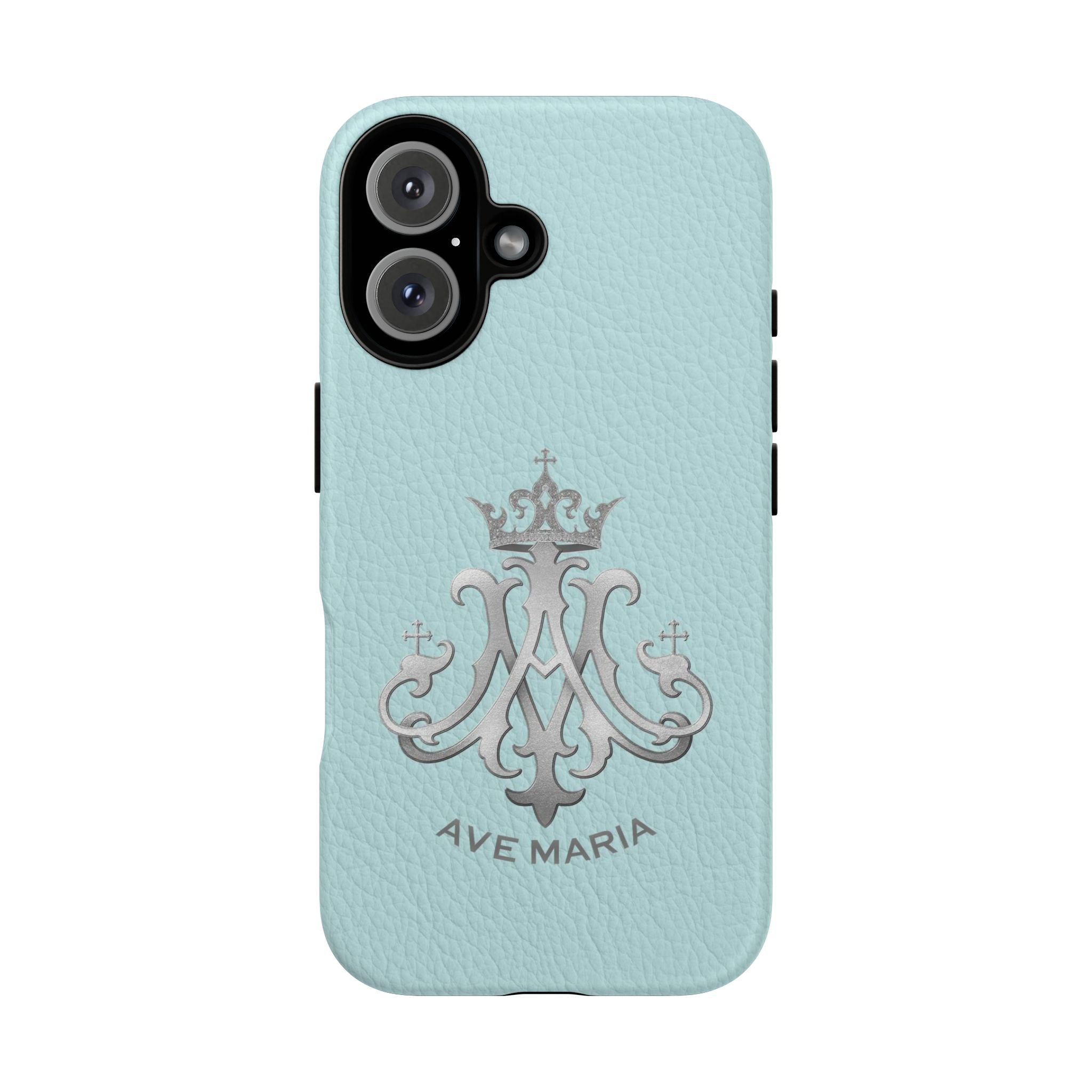 Ave Maria Hard Phone Case (Heavenly Blue) - Venxara