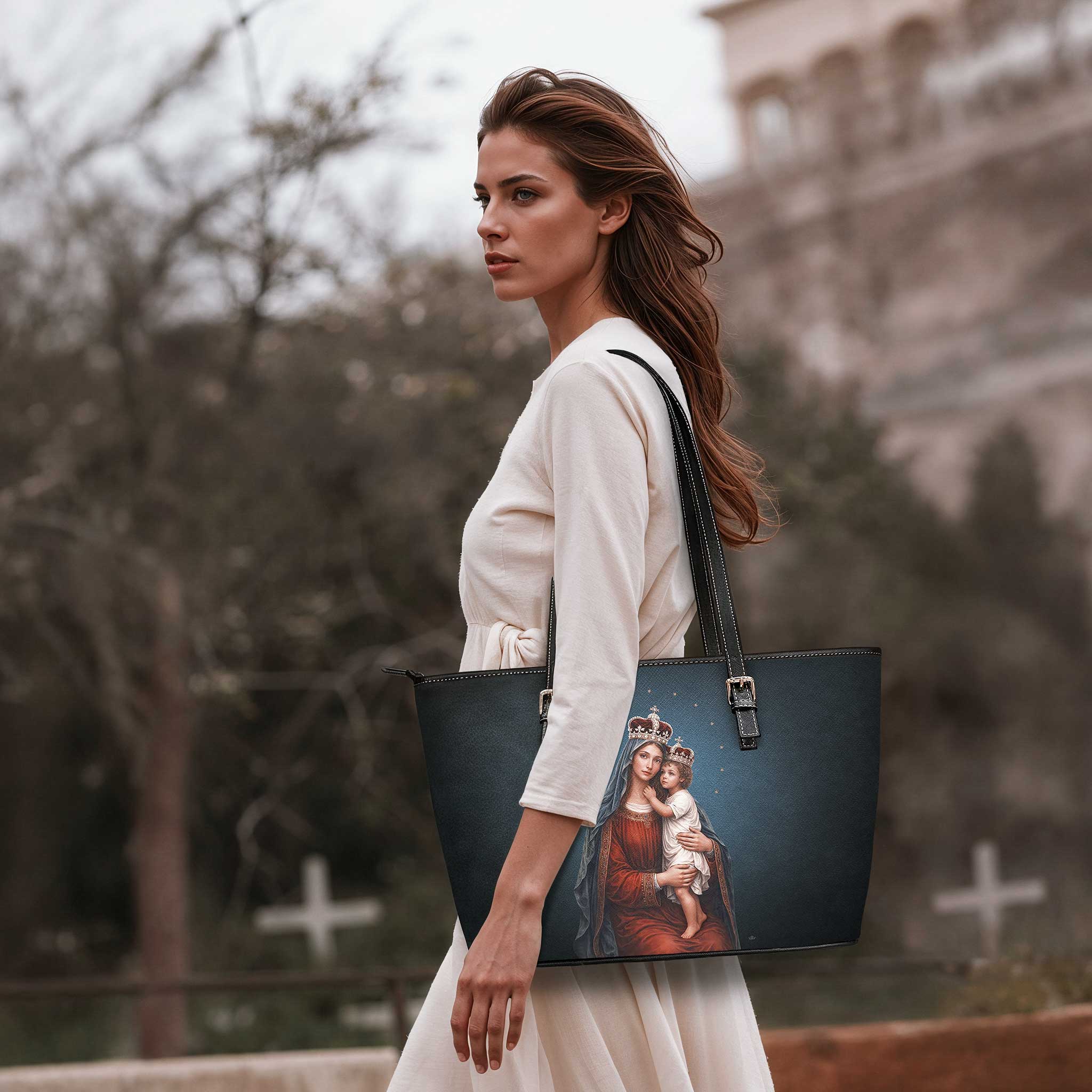 Divine King and Queen Tote Bag (Midnight Blue) - VENXARA