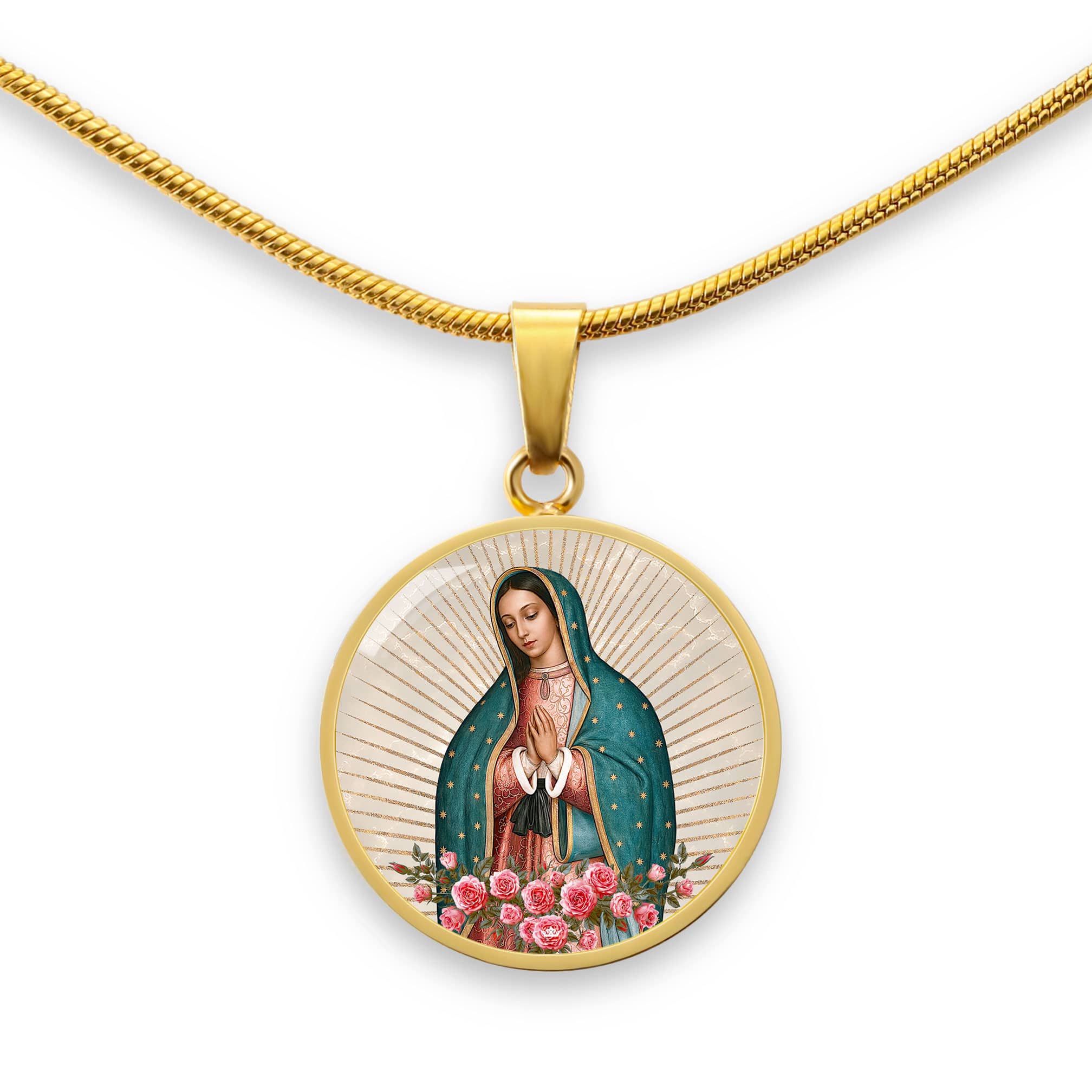 Our Lady of Guadalupe Pendant Necklace Copyright VENXARA