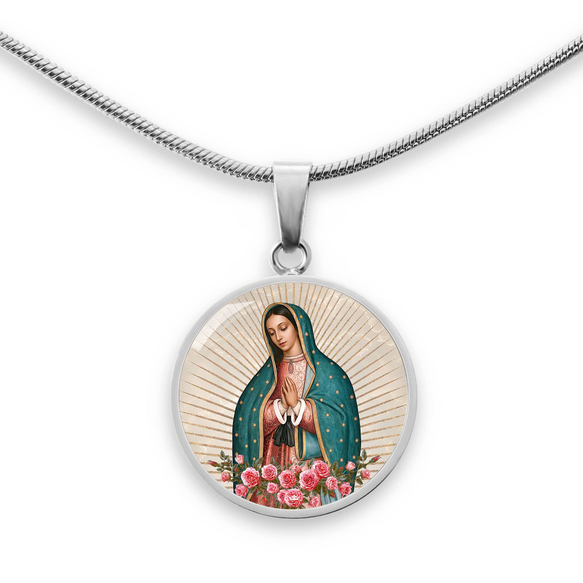 Our Lady of Guadalupe Pendant Necklace Copyright VENXARA