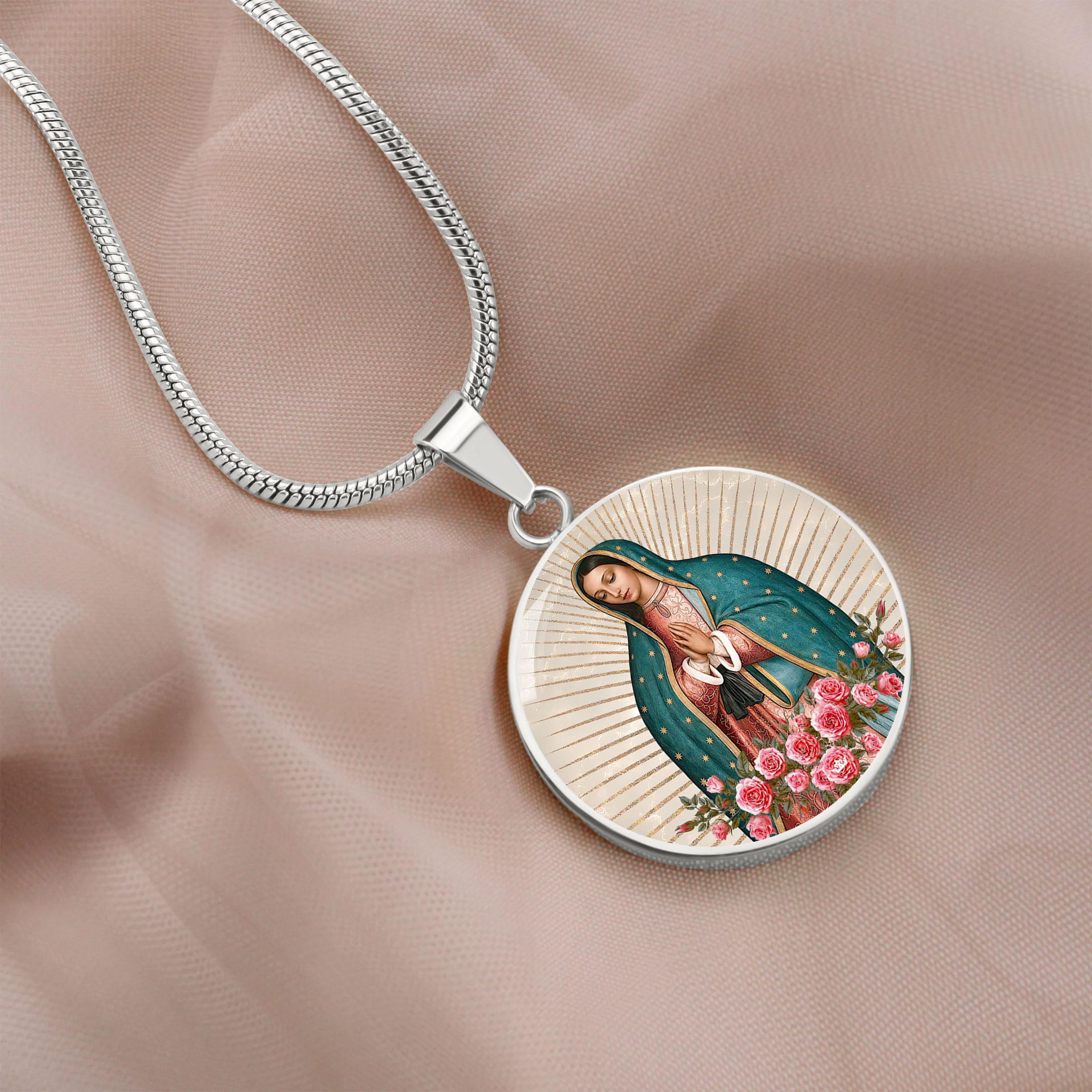 Our Lady of Guadalupe Pendant Necklace Copyright VENXARA