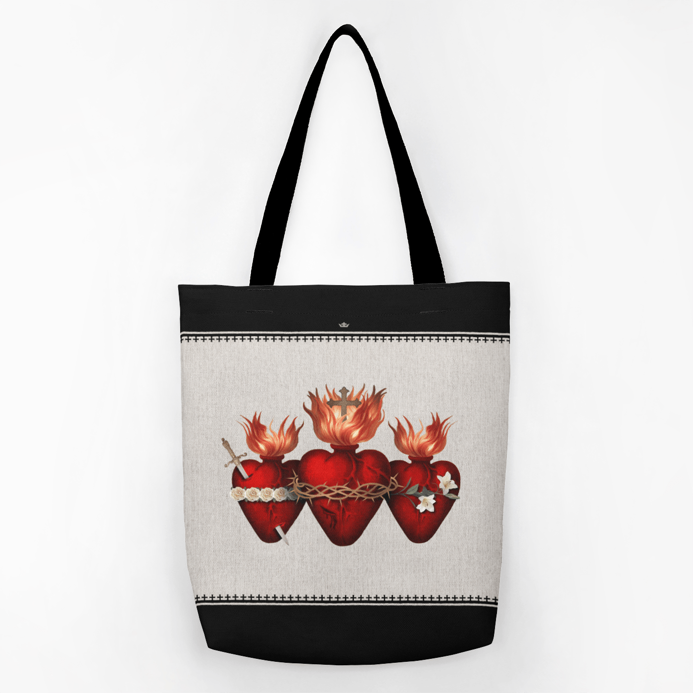 Holy Family Hearts Canvas Tote Bag - VENXARA®