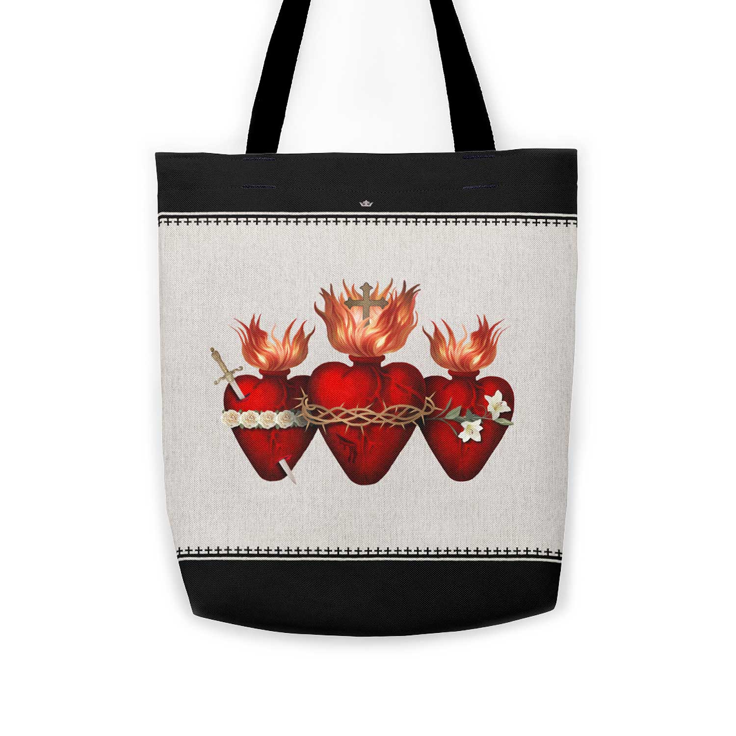 Holy Family Hearts Canvas Tote Bag - VENXARA®