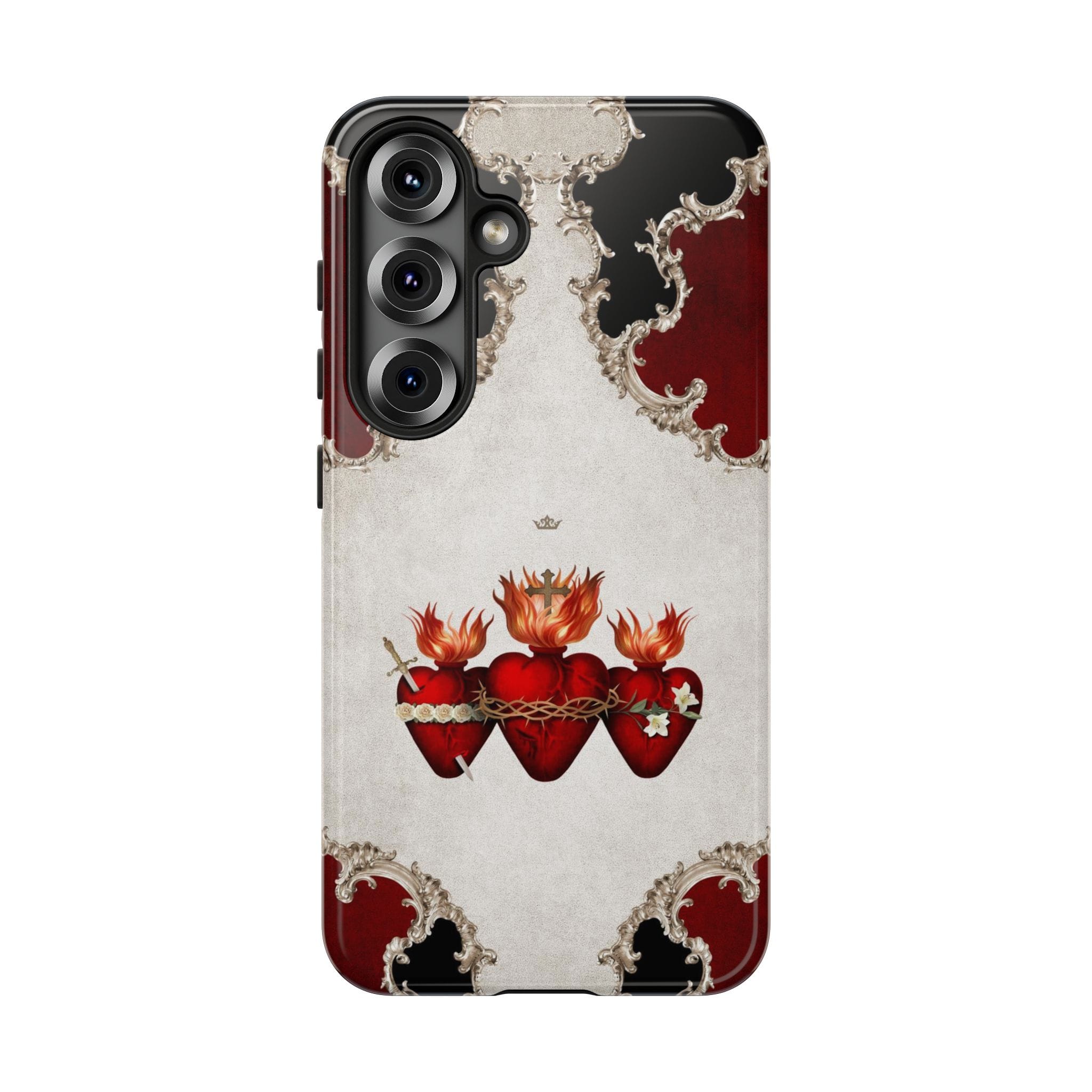 Holy Family Hearts Hard Phone Case (Baroque) Copyright VENXARA
