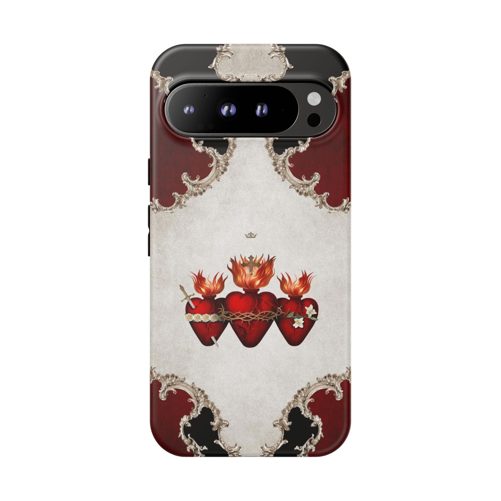 Holy Family Hearts Hard Phone Case (Baroque) Copyright VENXARA