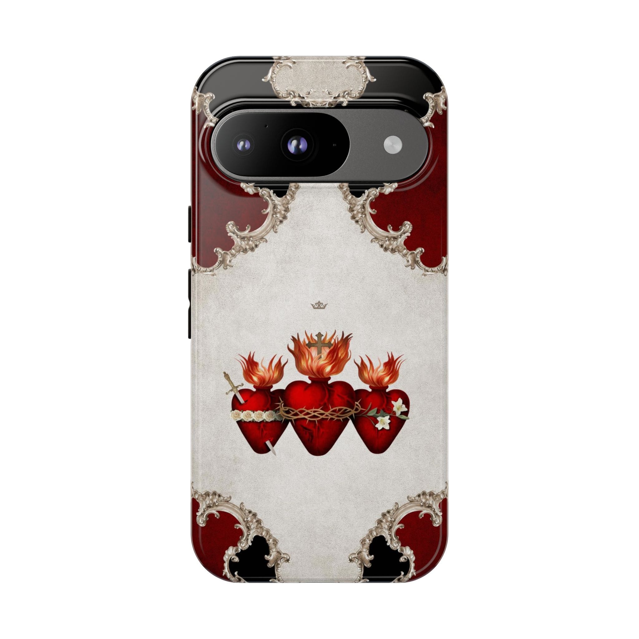Holy Family Hearts Hard Phone Case (Baroque) Copyright VENXARA