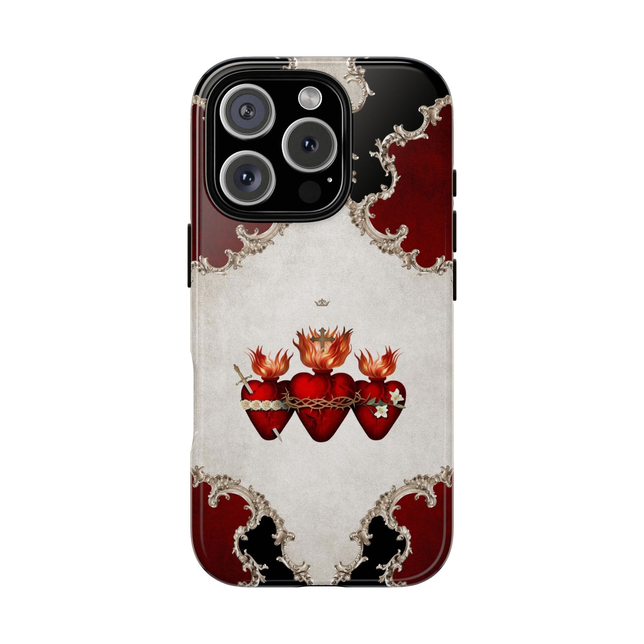 Holy Family Hearts Hard Phone Case (Baroque) Copyright VENXARA