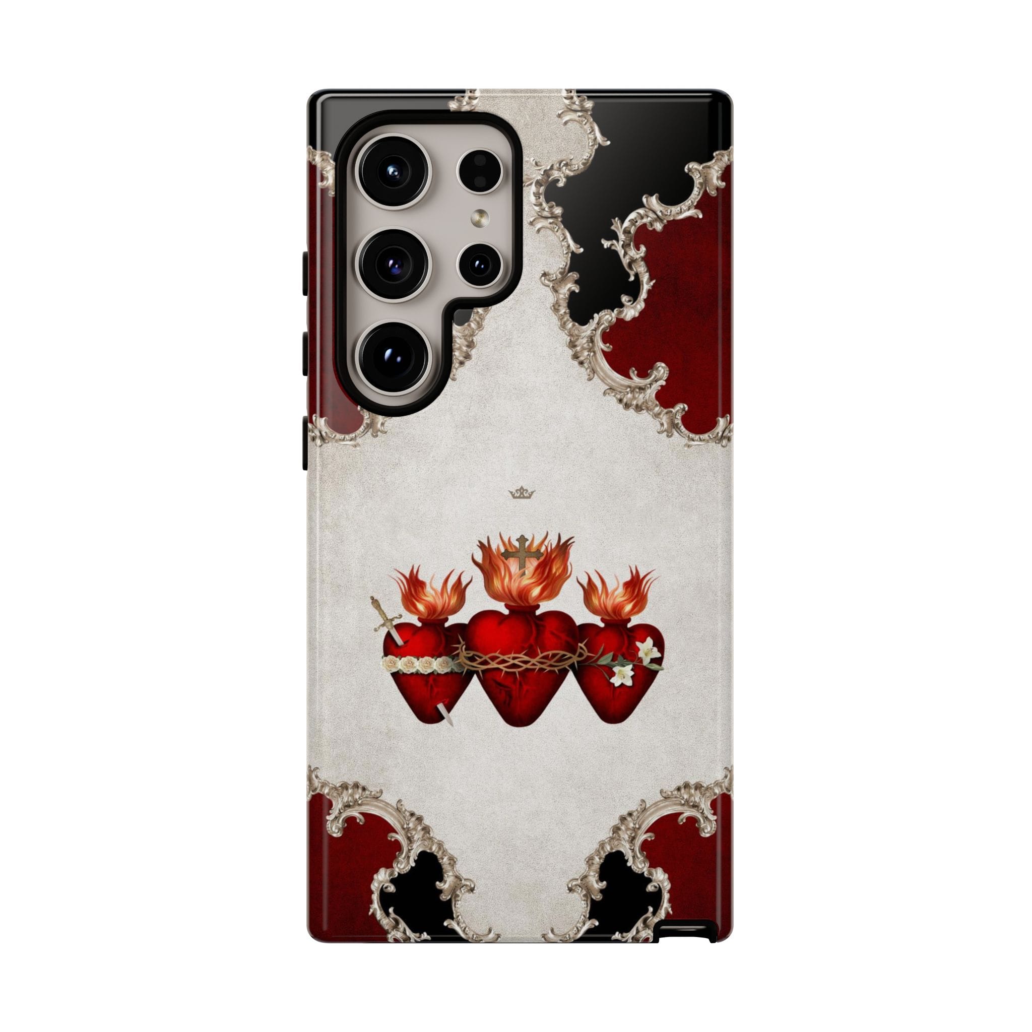 Holy Family Hearts Hard Phone Case (Baroque) Copyright VENXARA