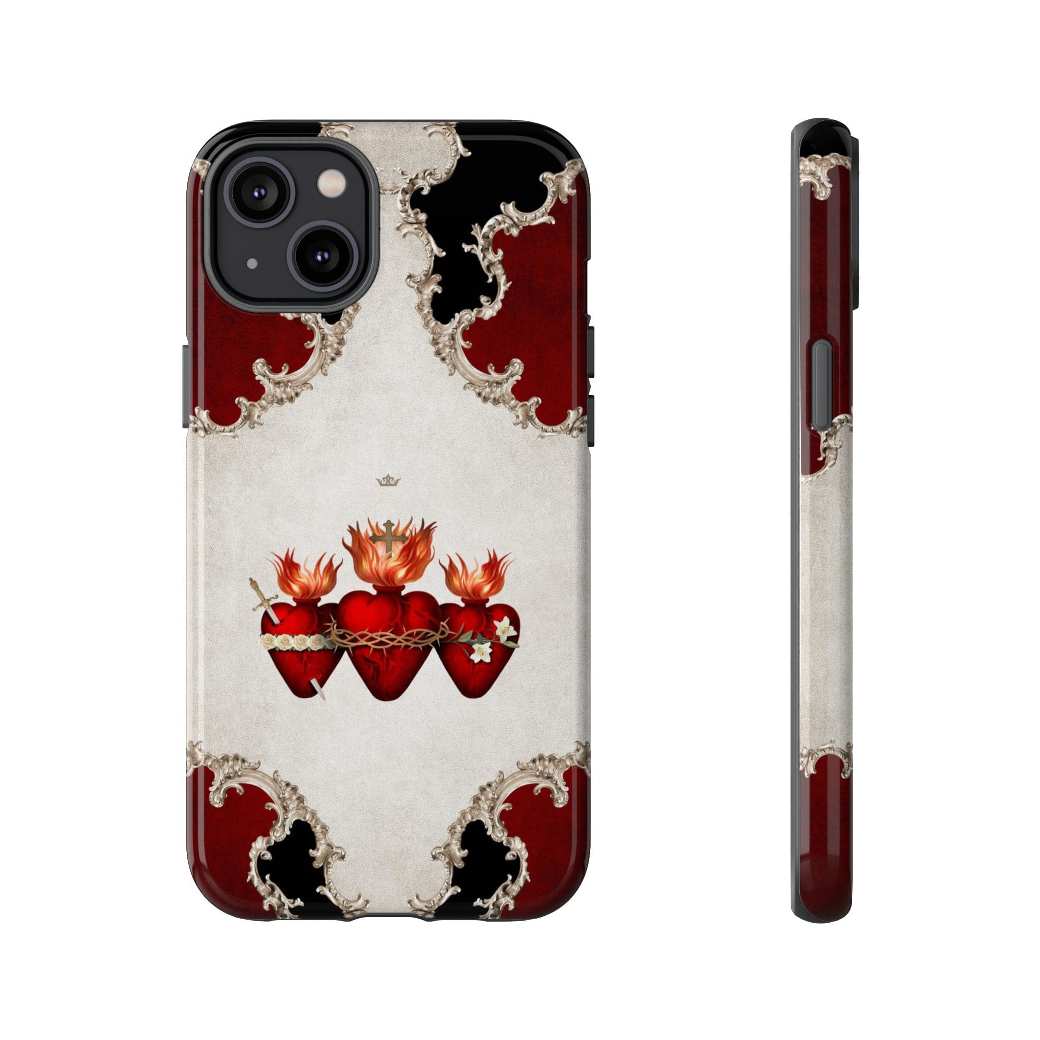 Holy Family Hearts Hard Phone Case (Baroque) Copyright VENXARA