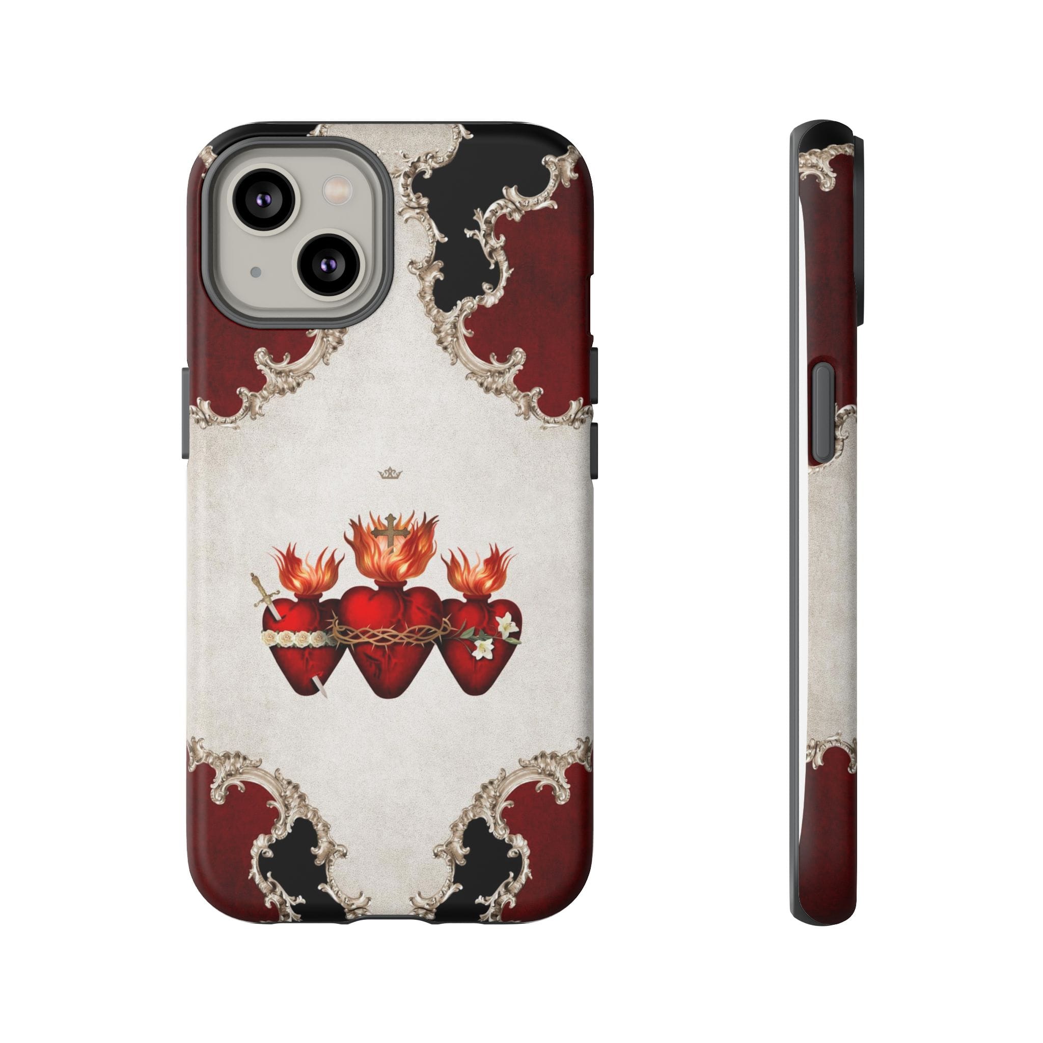 Holy Family Hearts Hard Phone Case (Baroque) Copyright VENXARA