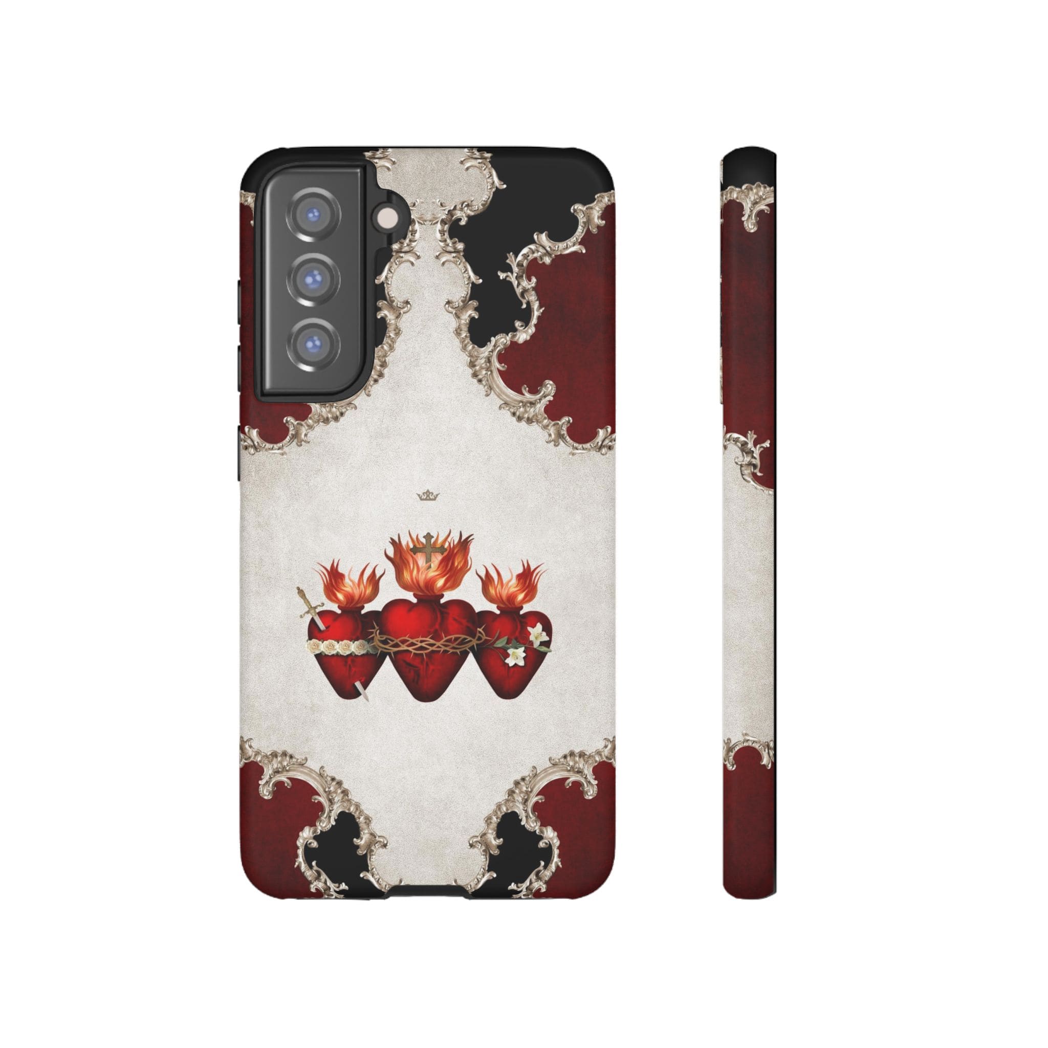 Holy Family Hearts Hard Phone Case (Baroque) Copyright VENXARA