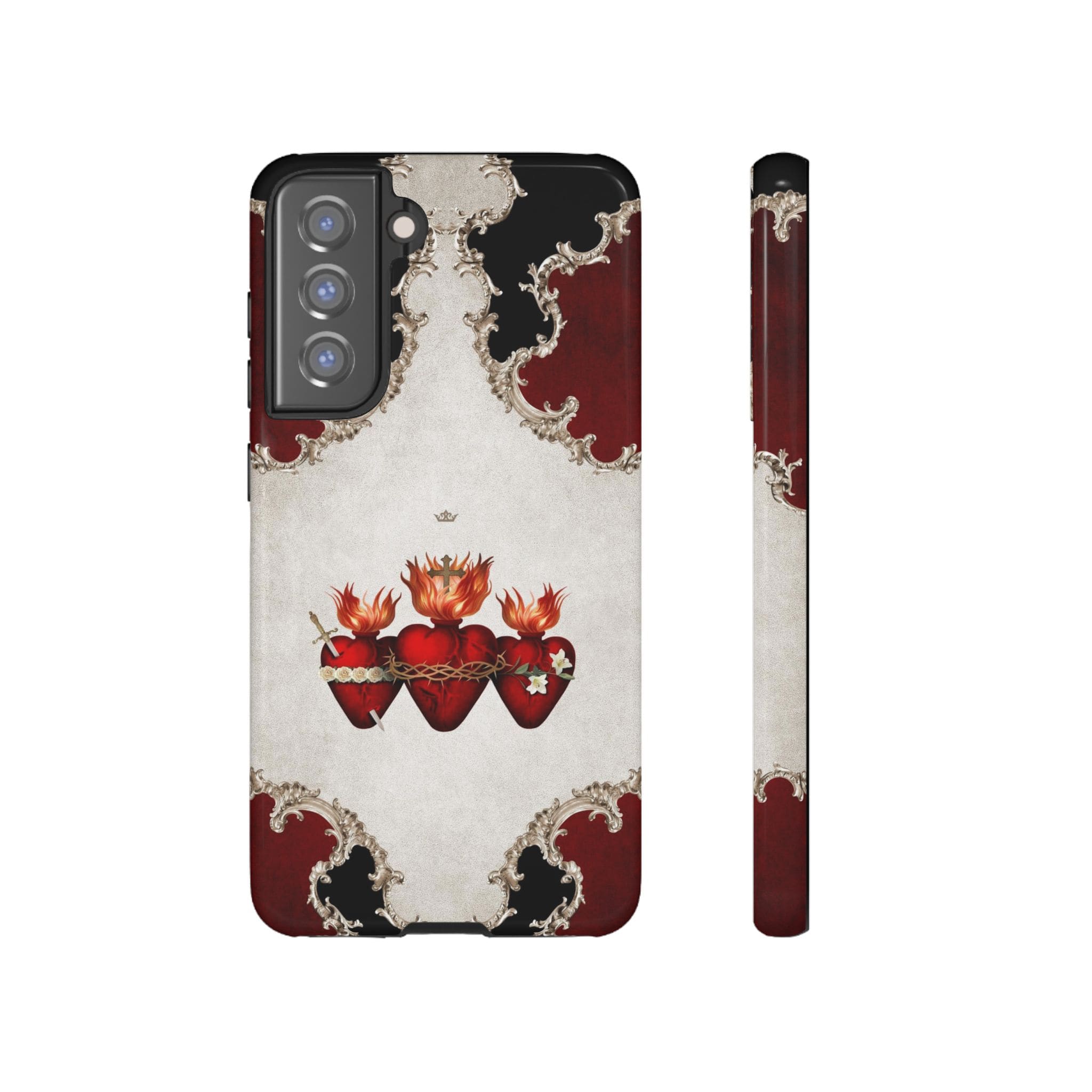 Holy Family Hearts Hard Phone Case (Baroque) Copyright VENXARA