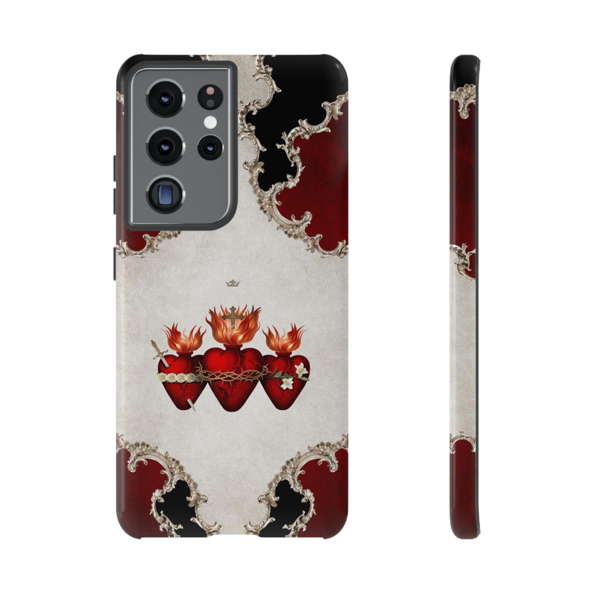 Holy Family Hearts Hard Phone Case (Baroque) Copyright VENXARA