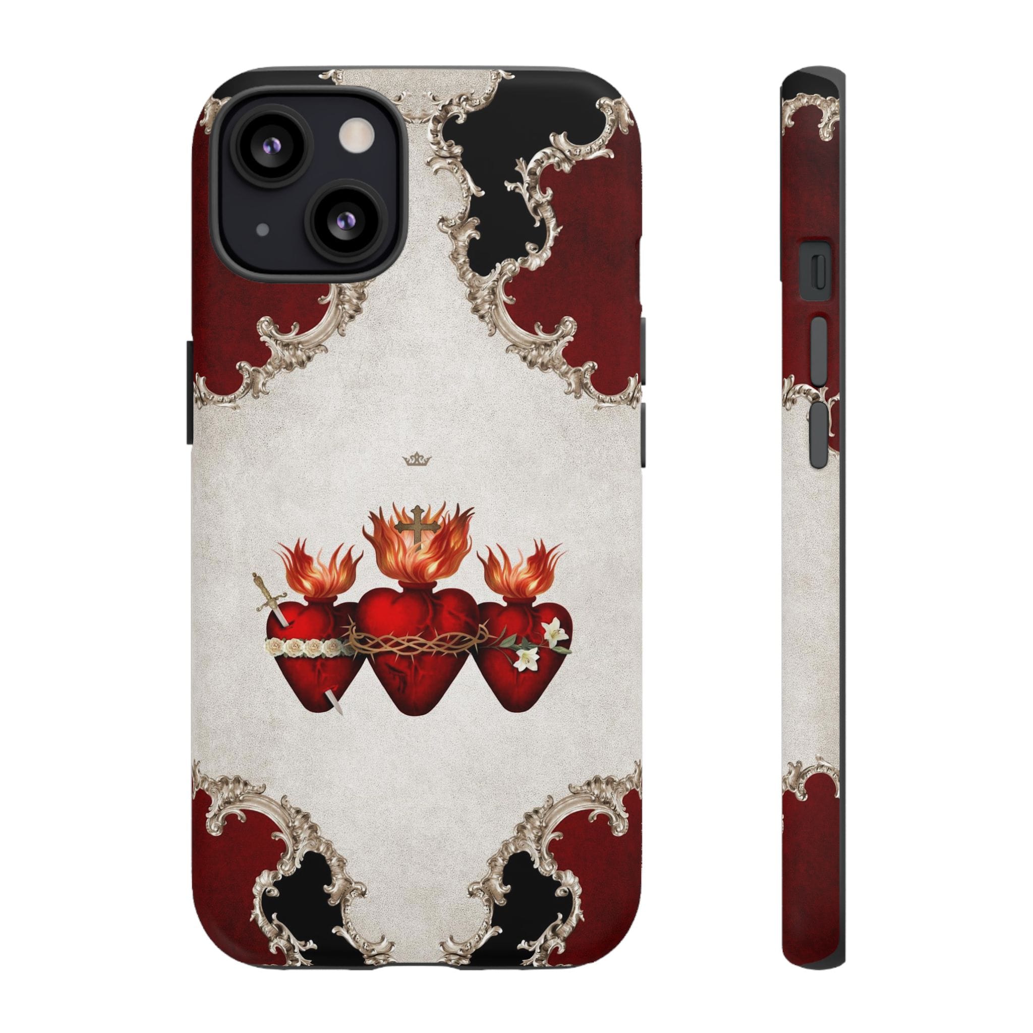 Holy Family Hearts Hard Phone Case (Baroque) Copyright VENXARA