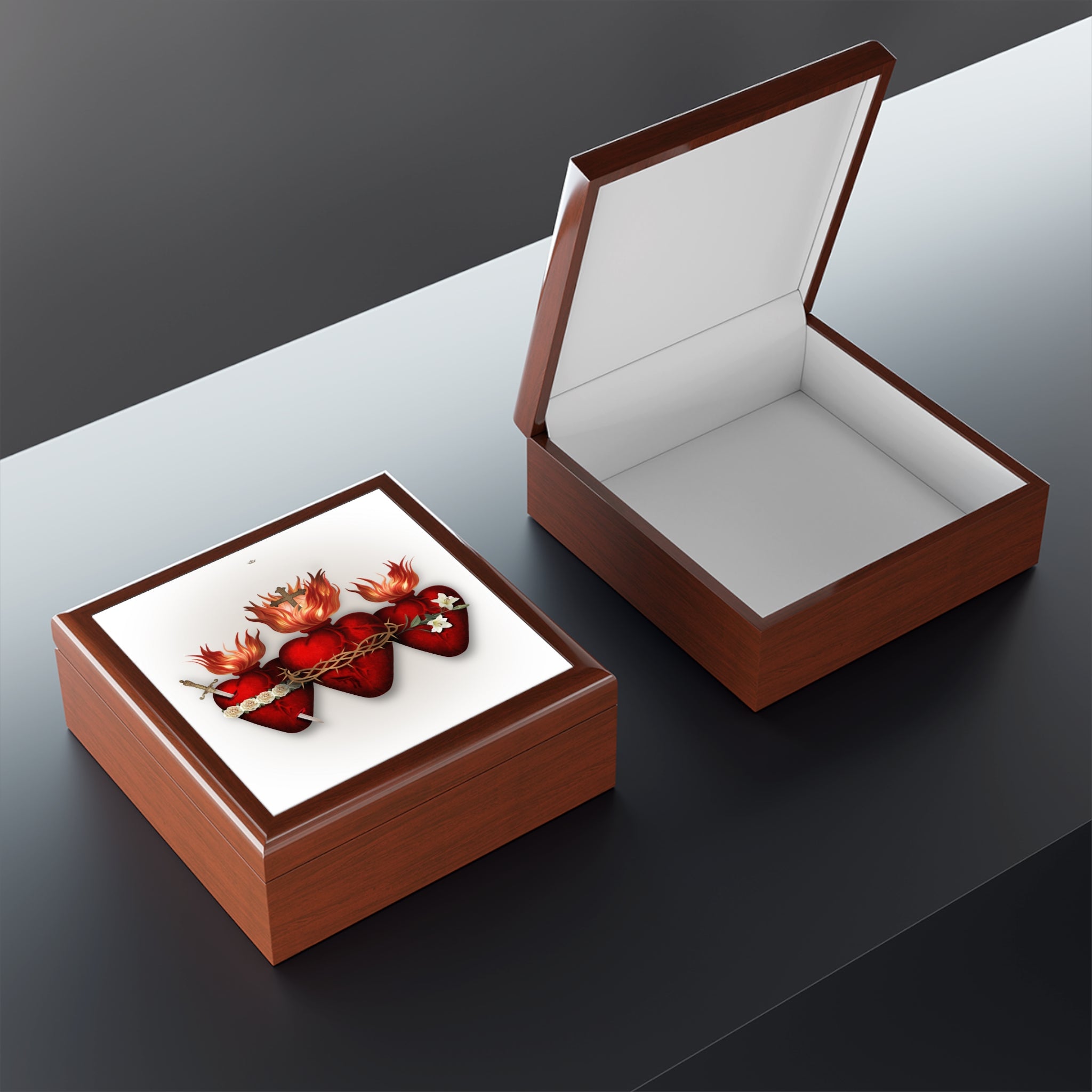 Holy Family Hearts II Keepsake Box - VENXARA®