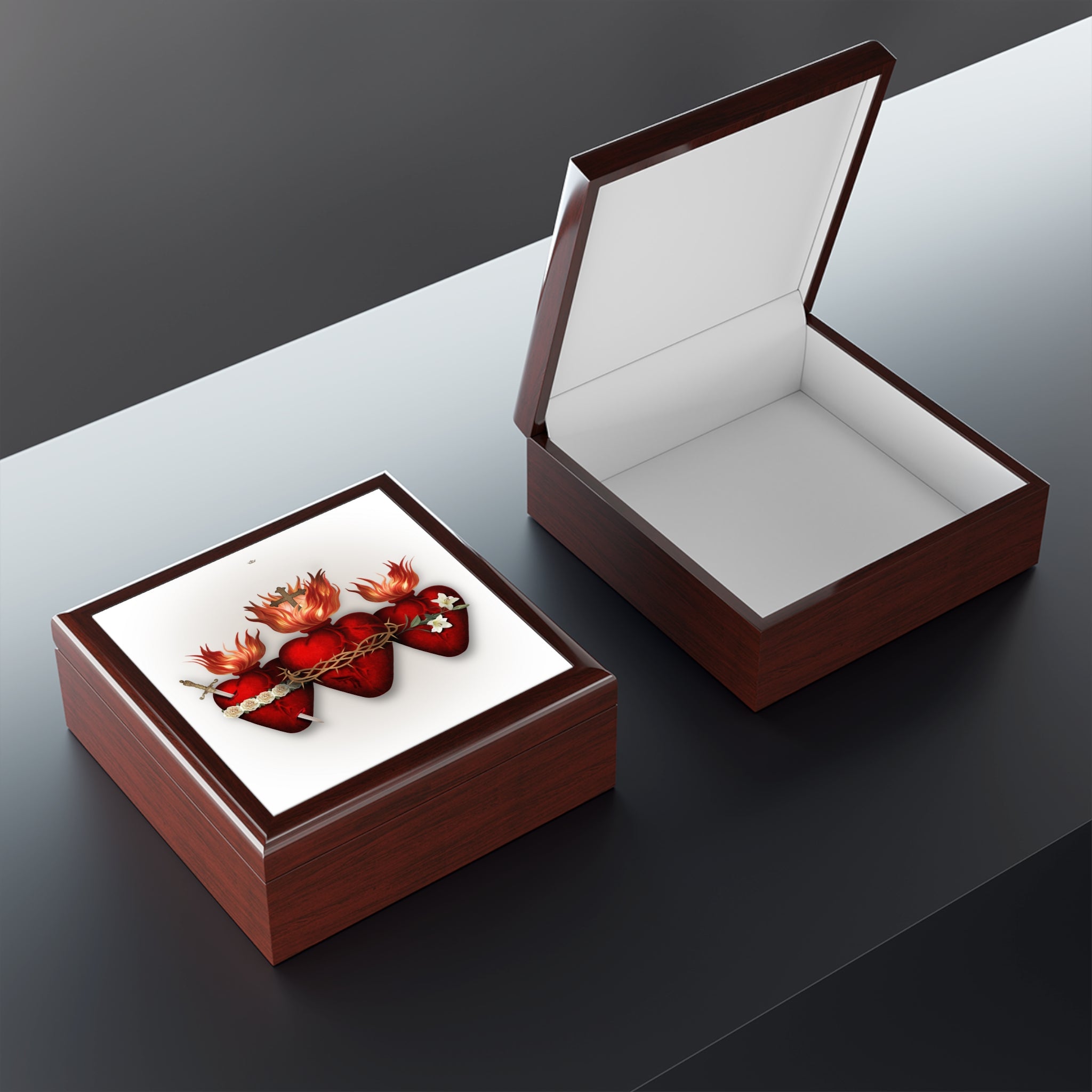 Holy Family Hearts II Keepsake Box - VENXARA®