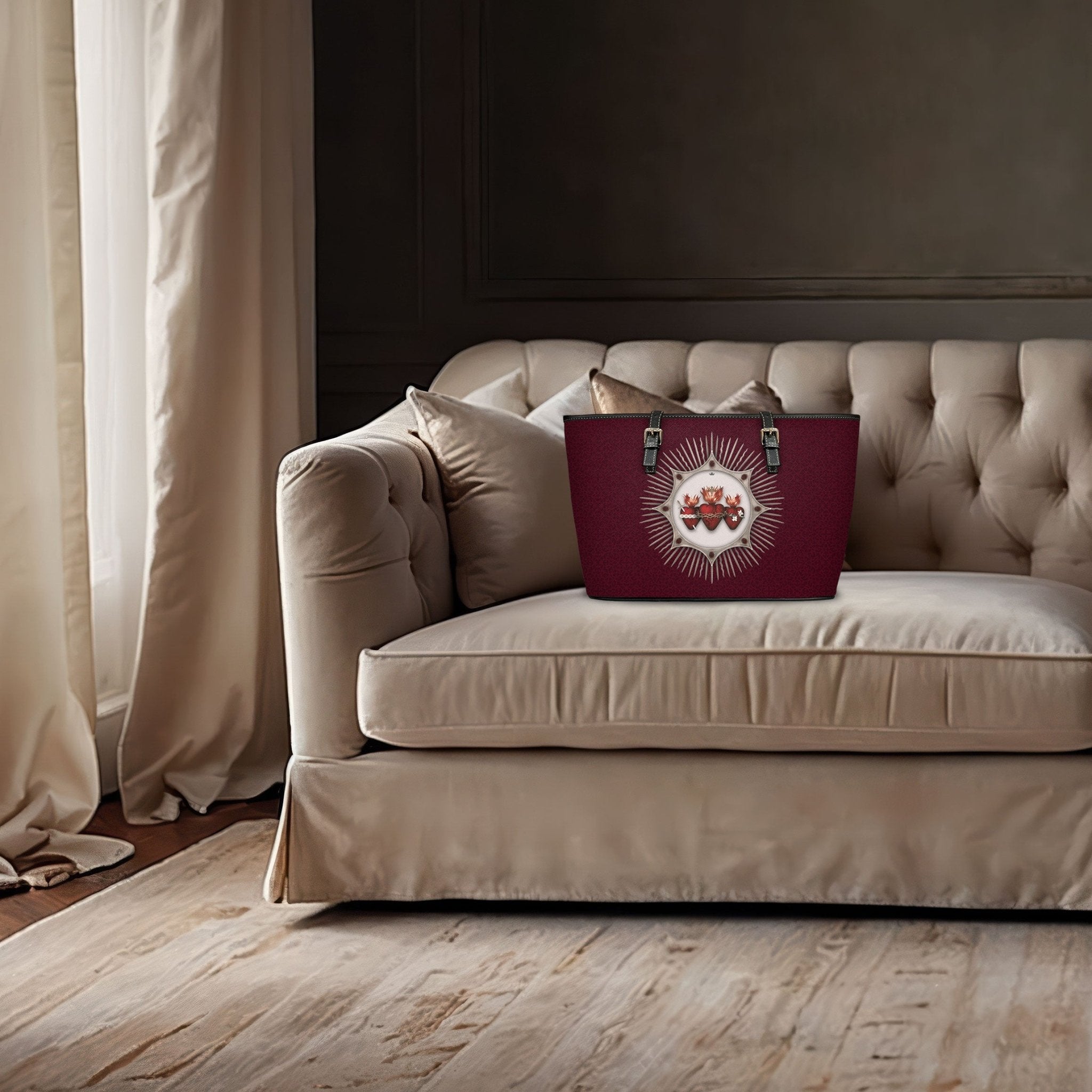 Holy Family Hearts Tote Bag (Cardinal Red) - VENXARA®