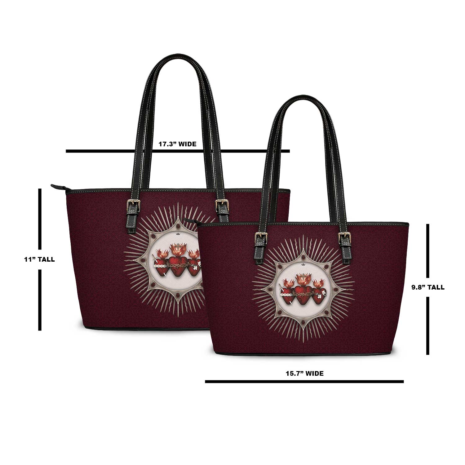Holy Family Hearts Tote Bag (Cardinal Red) - VENXARA®