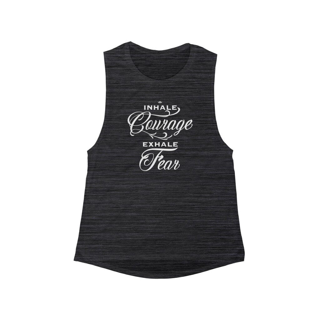 Inhale Courage Women's Flowy Scoop Muscle Tank - VENXARA®